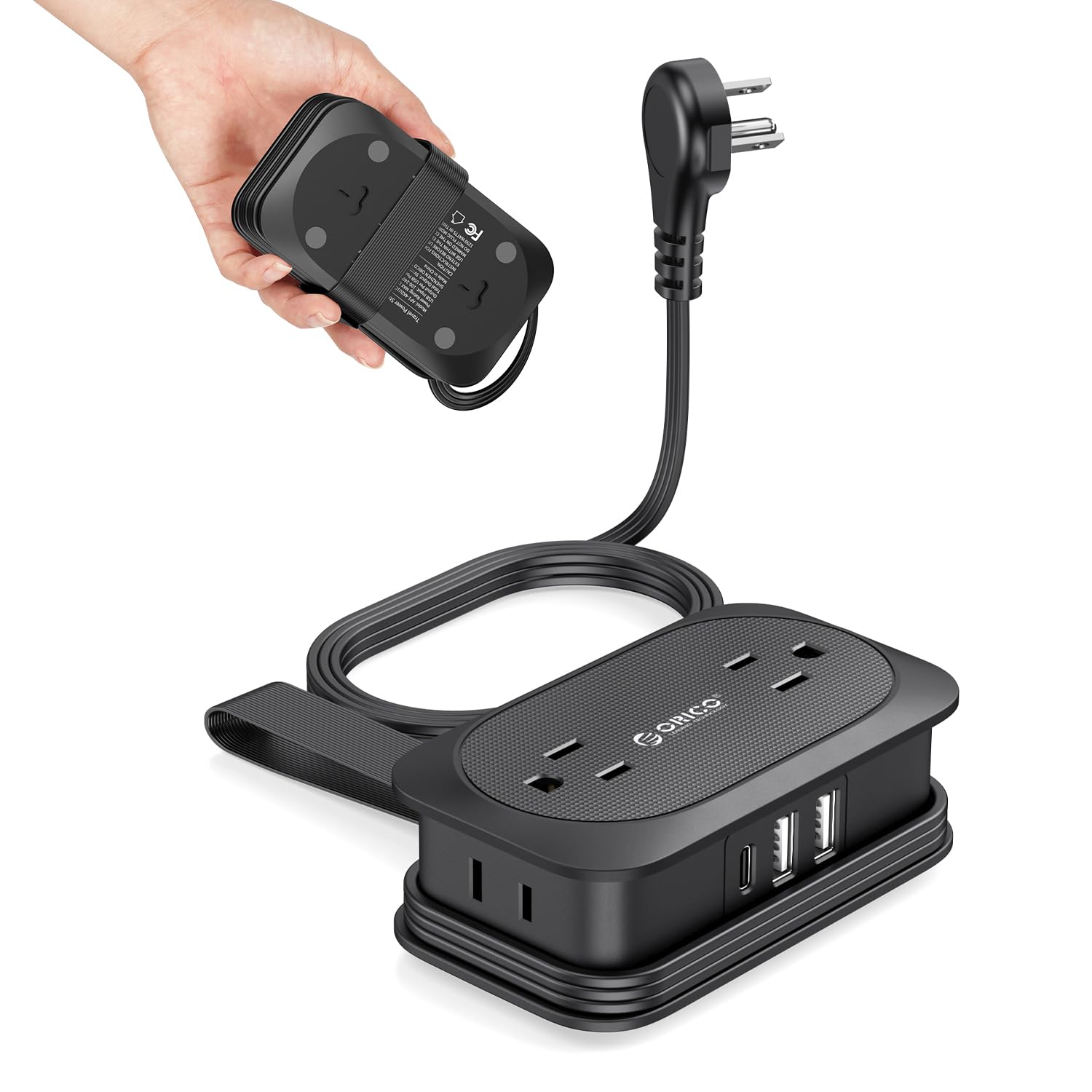 Power Strip Orico Travel, 4 Salidas, 3 Puertos Usb, 1 Usb C, 3.2 Pies - Venta Internacional.