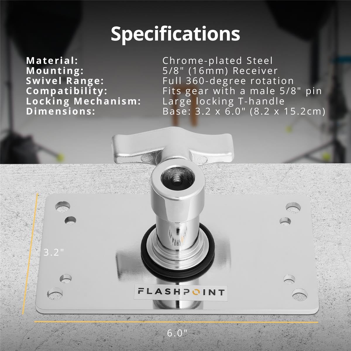 Foto 7 pulgar | Placa De Pared Flashpoint Con Receptor De Bloqueo 5/8 - Venta Internacional.