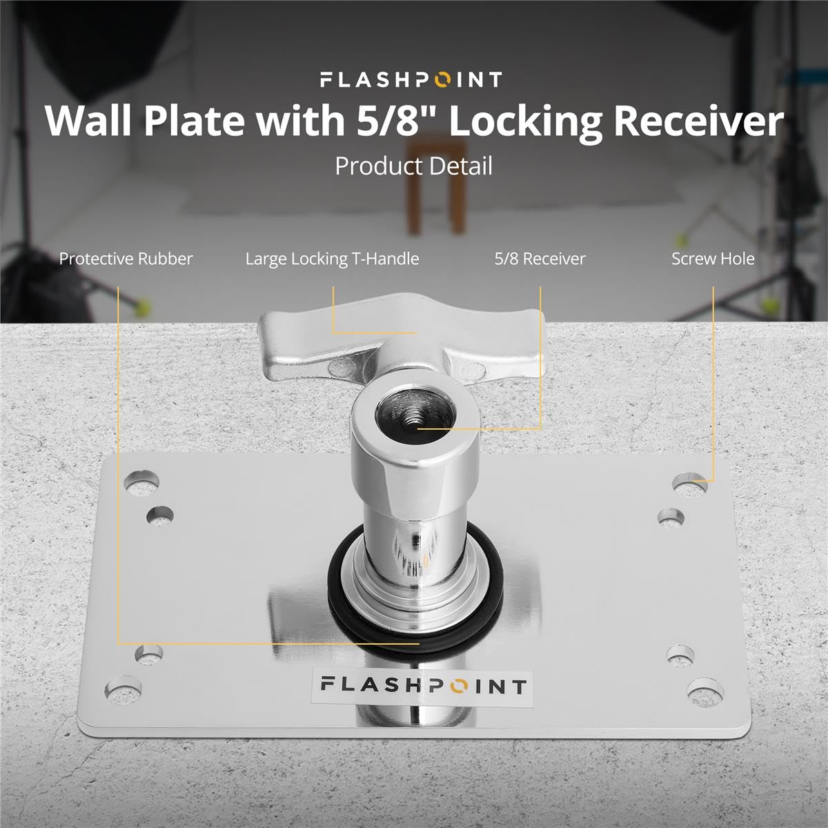 Foto 8 pulgar | Placa De Pared Flashpoint Con Receptor De Bloqueo 5/8 - Venta Internacional.