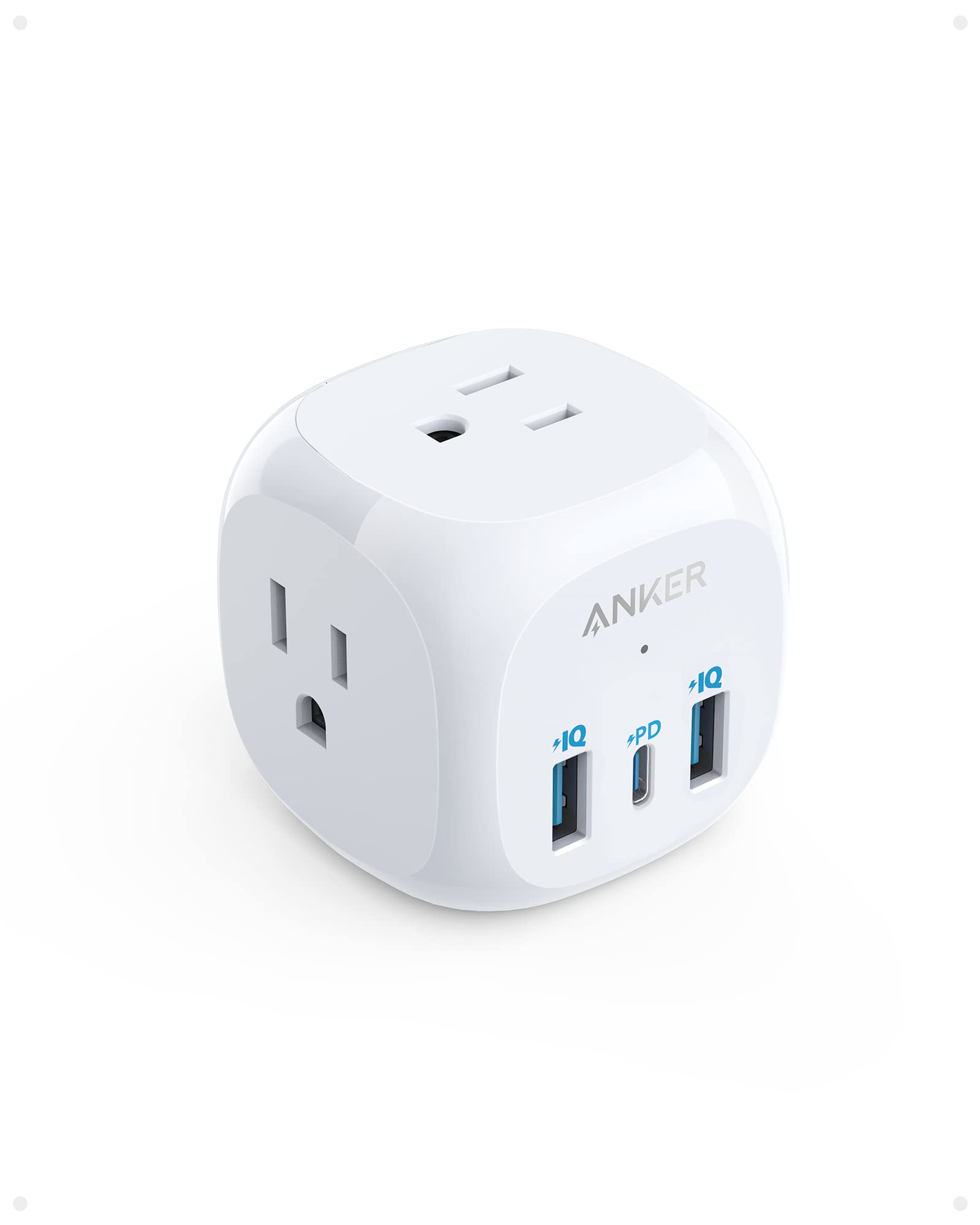 Extensor De Enchufe Anker 321 Con 3 Enchufes Y Usb-c De 20 W Para Iphone - Venta Internacional.