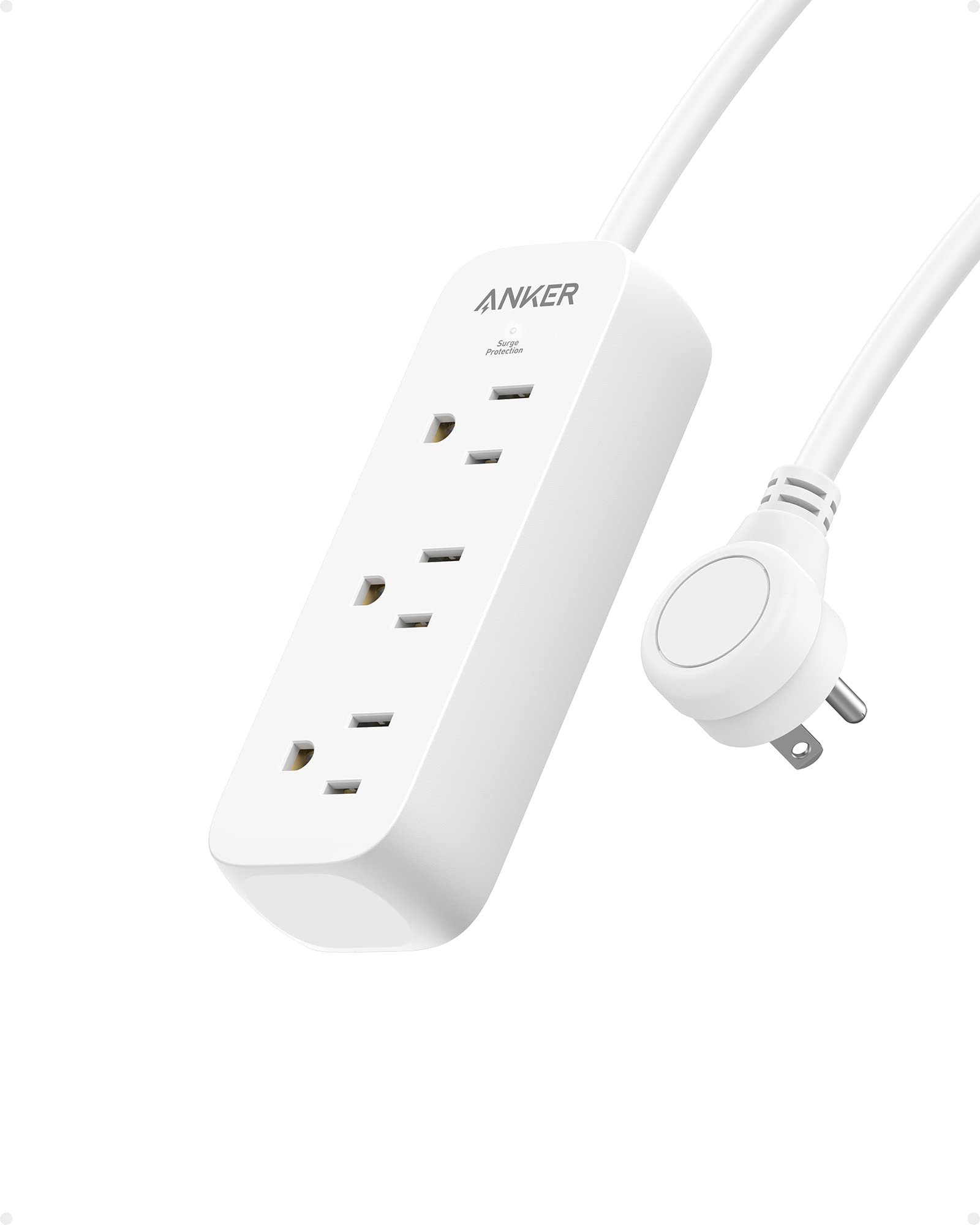 Cable De Extensión Anker Flat Plug 3ac Con Protección Contra Sobretensiones - Venta Internacional.