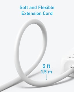 Foto 6 | Cable De Extensión Anker Flat Plug 3ac Con Protección Contra Sobretensiones - Venta Internacional.