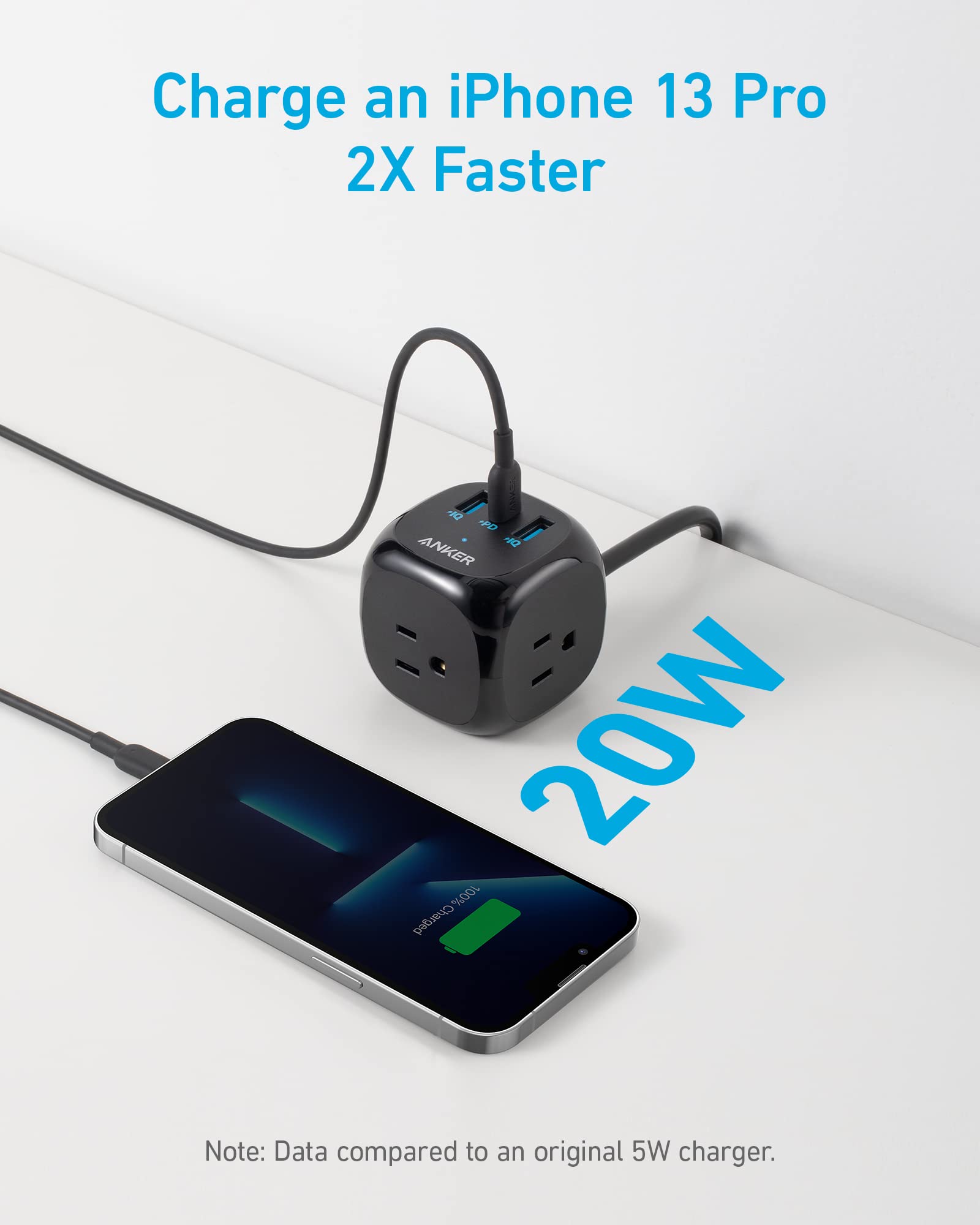 Foto 4 pulgar | Power Strip Anker Usb C 321 De 20 W Con 3 Enchufes Y Usb C Para Iphone - Venta Internacional.