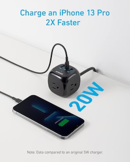 Foto 3 | Power Strip Anker Usb C 321 De 20 W Con 3 Enchufes Y Usb C Para Iphone - Venta Internacional.