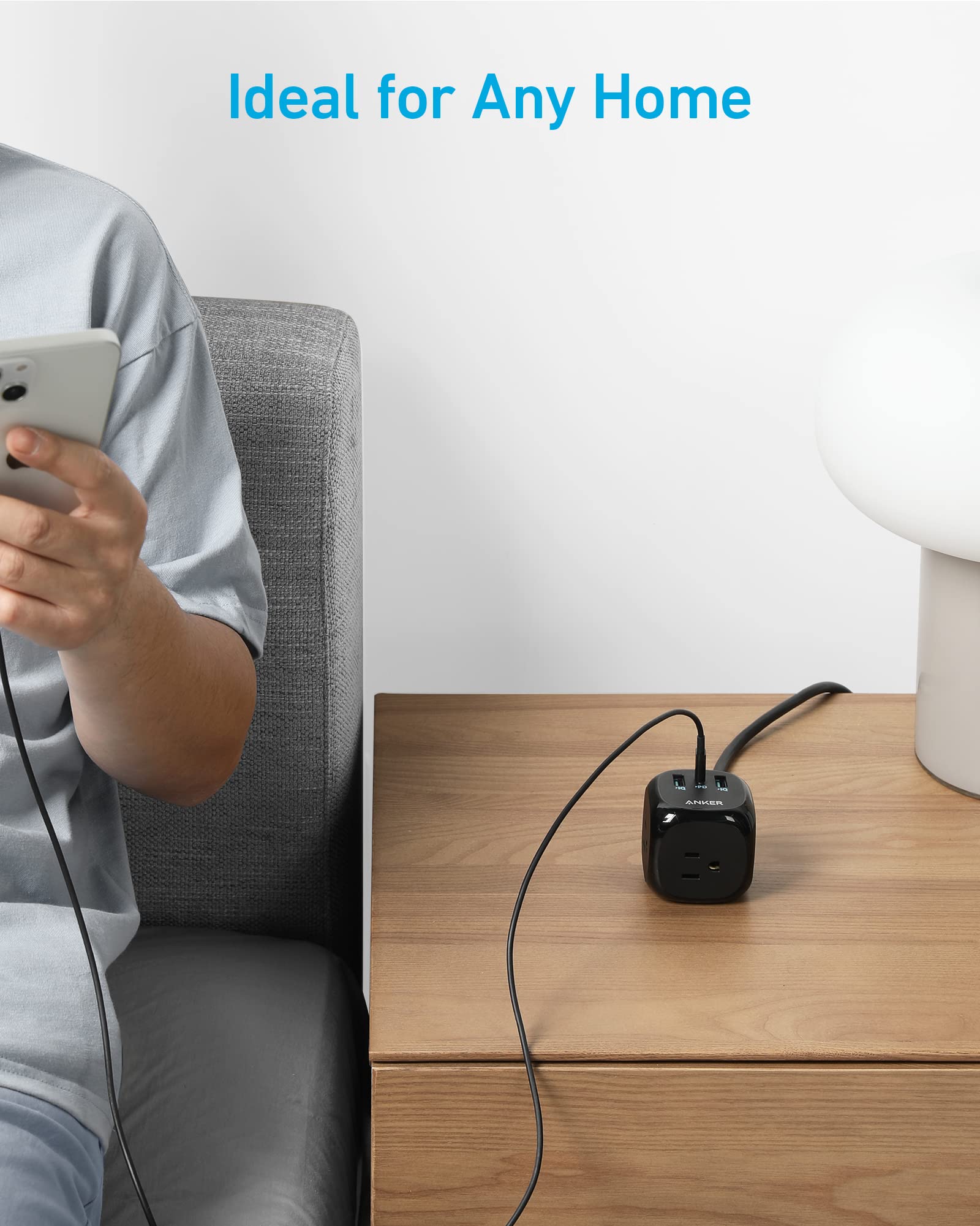 Foto 5 pulgar | Power Strip Anker Usb C 321 De 20 W Con 3 Enchufes Y Usb C Para Iphone - Venta Internacional.