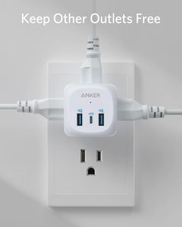 Foto 5 | Extensor De Enchufe Anker 321 Con 3 Enchufes Y Cargador Usb C De 20 W X2 - Venta Internacional.