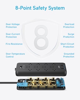 Foto 7 | Power Strip Anker 351 Con 12 Enchufes, 3 Puertos Usb, Protección Contra Sobretensiones - Venta Internacional.