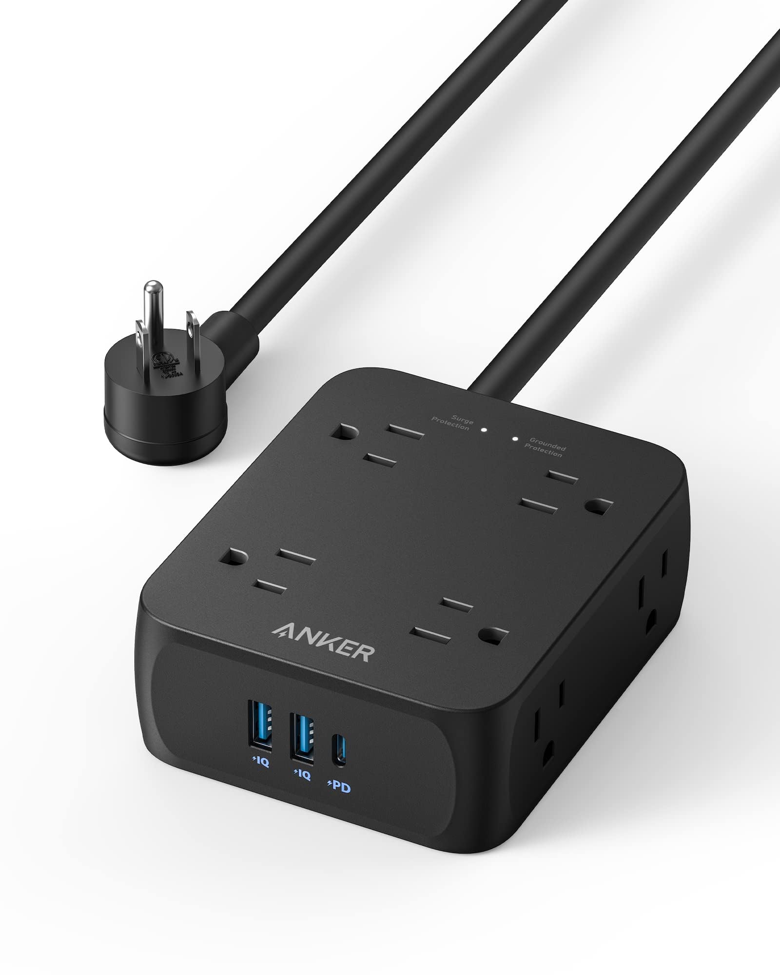 Regleta De Alimentación Anker A9183 8 Tomas De Corriente Alterna, 2 Usb-a, 1 Usb-c De 20 W - Venta Internacional.