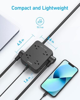 Foto 5 | Regleta De Alimentación Anker A9183 8 Tomas De Corriente Alterna, 2 Usb-a, 1 Usb-c De 20 W - Venta Internacional.