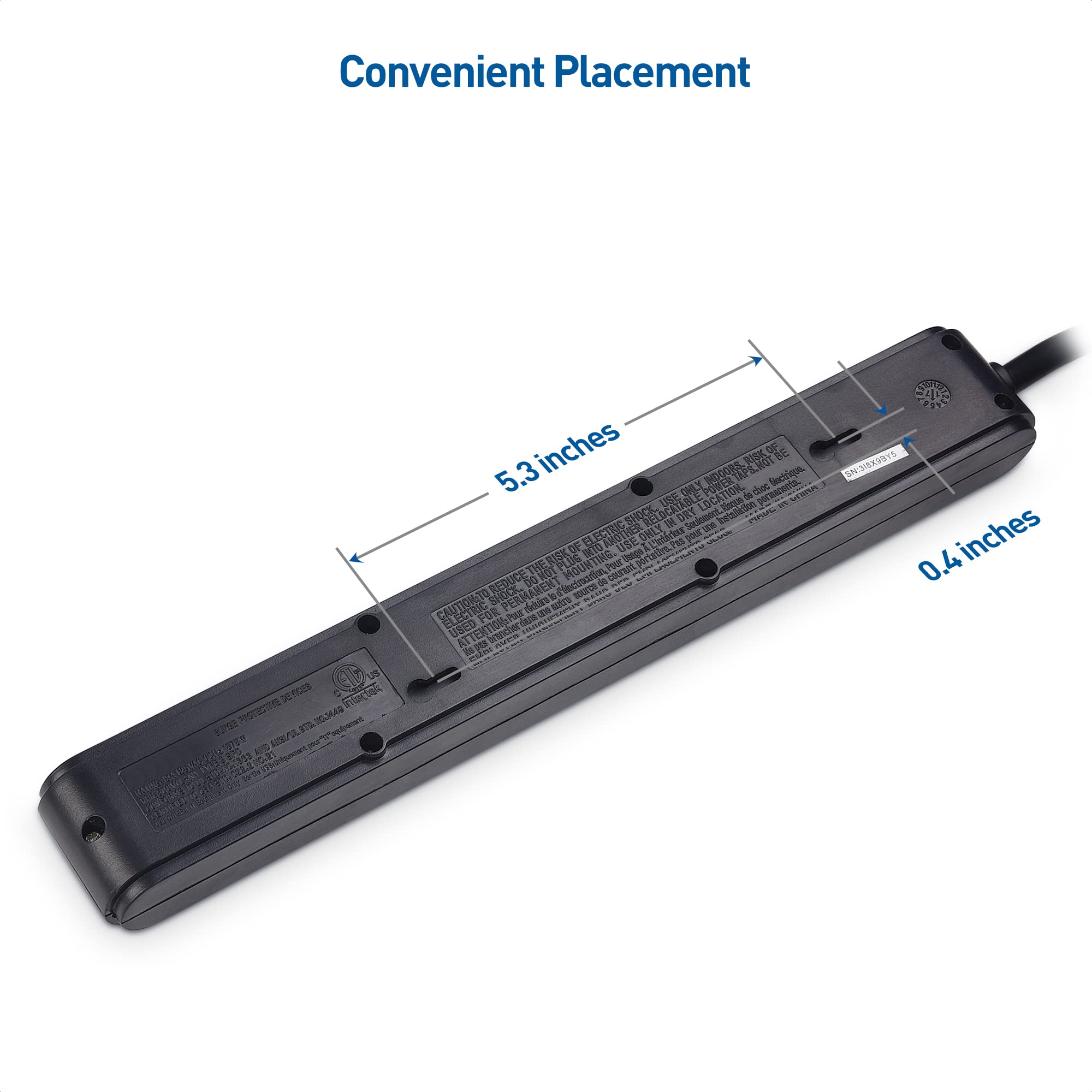 Foto 6 | [power Strip] Protector Contra Sobretensiones Cable Matters, Paquete De 2 Unidades Y 6 Salidas - Venta Internacional.