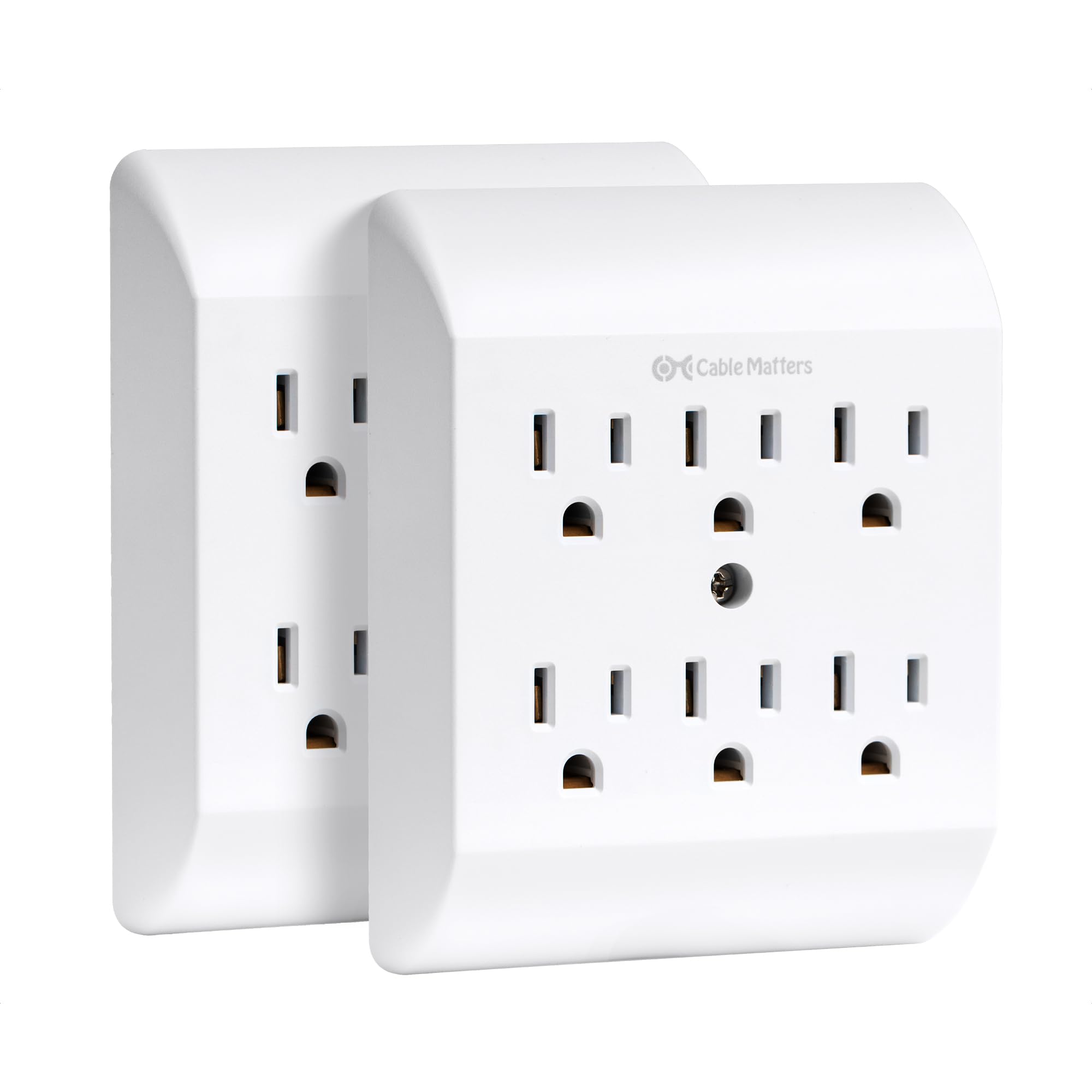 [listado Etl] Cable Matters, Paquete De 2, 6 Enchufes, Extensor De Pared, 15 A/1875 W, Enchufe De Pa - Venta Internac