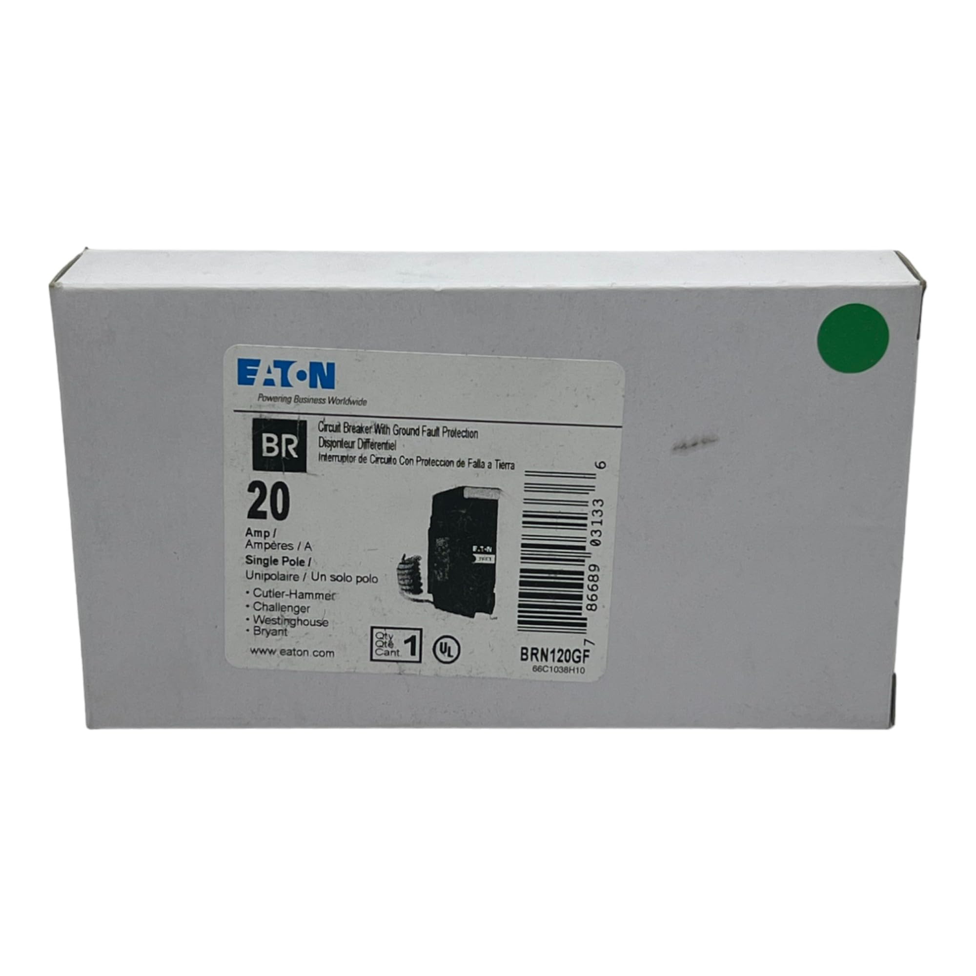 Foto 4 pulgar | Eaton Brn120gf Br Gfci, 5 Ma, 1 Polo, 10 Kmac, 20 A, Pigta - Venta Internacional.