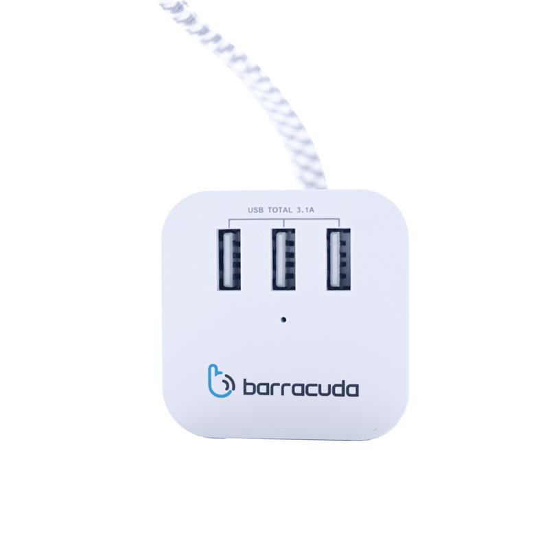 Multicontacto Barracuda Mc103u Cubo 3 Contactos + 3 Usb A