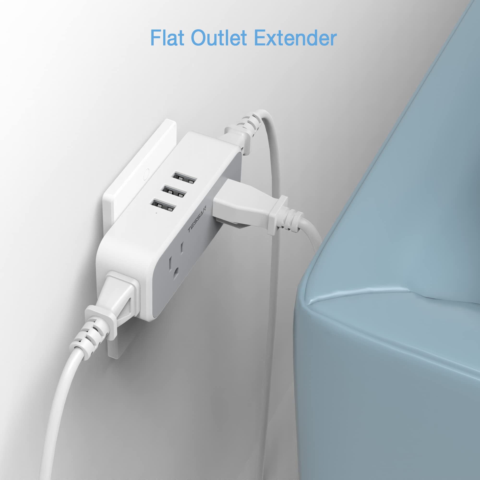 Foto 8 pulgar | Extensor De Enchufe Con Protector Contra Sobretensiones Tessan 7 En 1 Con 4 Salidas, 3 Usb - Venta Internacional.