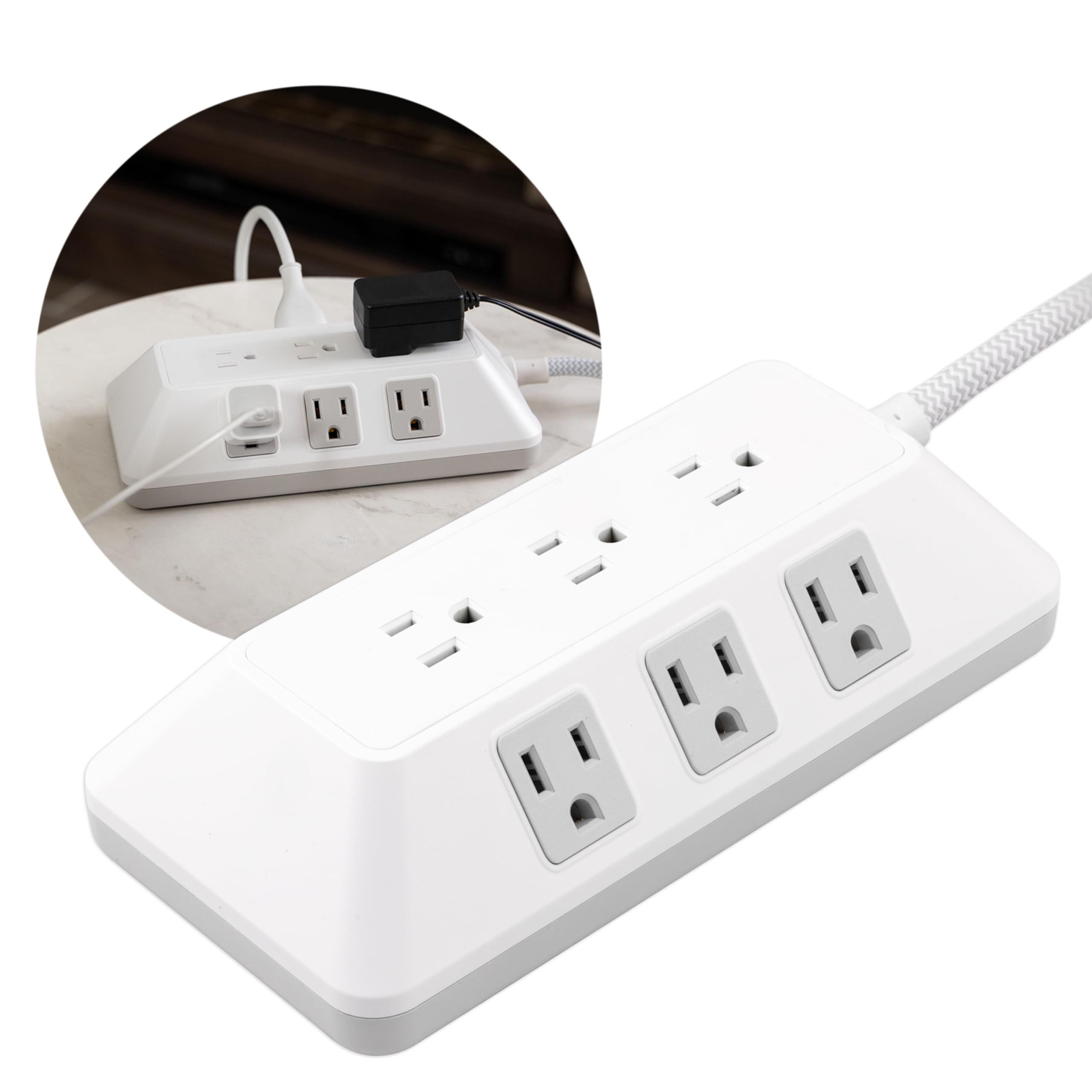 Foto 3 pulgar | Protector Contra Sobretensiones Ge Ultrapro 2480j De 9 Salidas Con Cable De 1,8 M, Color Blanco - Venta Internacional.