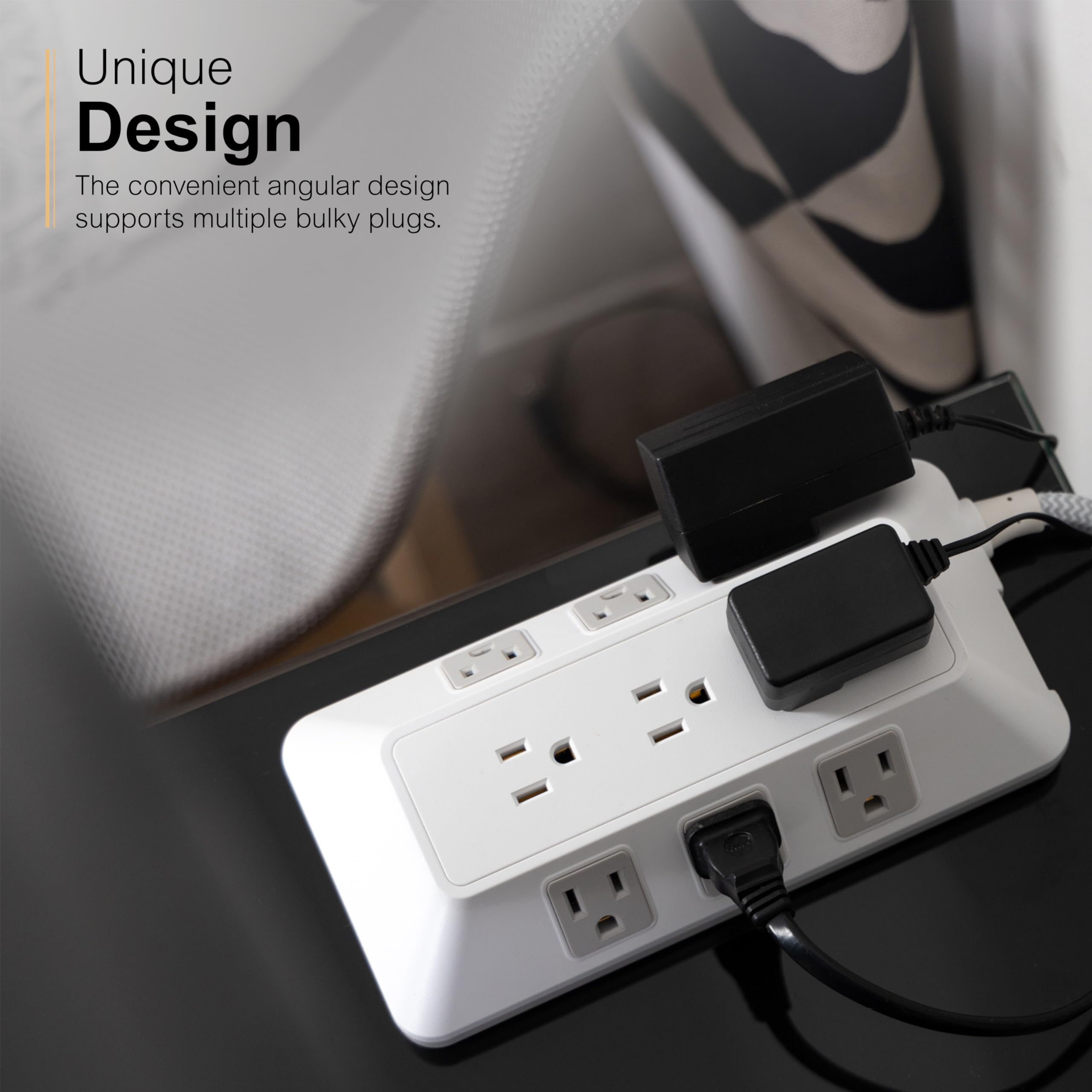 Foto 7 pulgar | Protector Contra Sobretensiones Ge Ultrapro 2480j De 9 Salidas Con Cable De 1,8 M, Color Blanco - Venta Internacional.