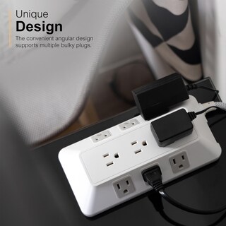 Foto 6 | Protector Contra Sobretensiones Ge Ultrapro 2480j De 9 Salidas Con Cable De 1,8 M, Color Blanco - Venta Internacional.