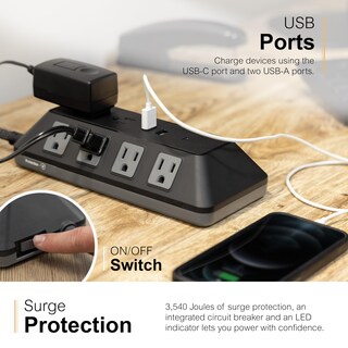Foto 7 | Protector Contra Sobretensiones Ge Ultrapro 3540j De 10 Salidas Con Puertos Usb - Venta Internacional.