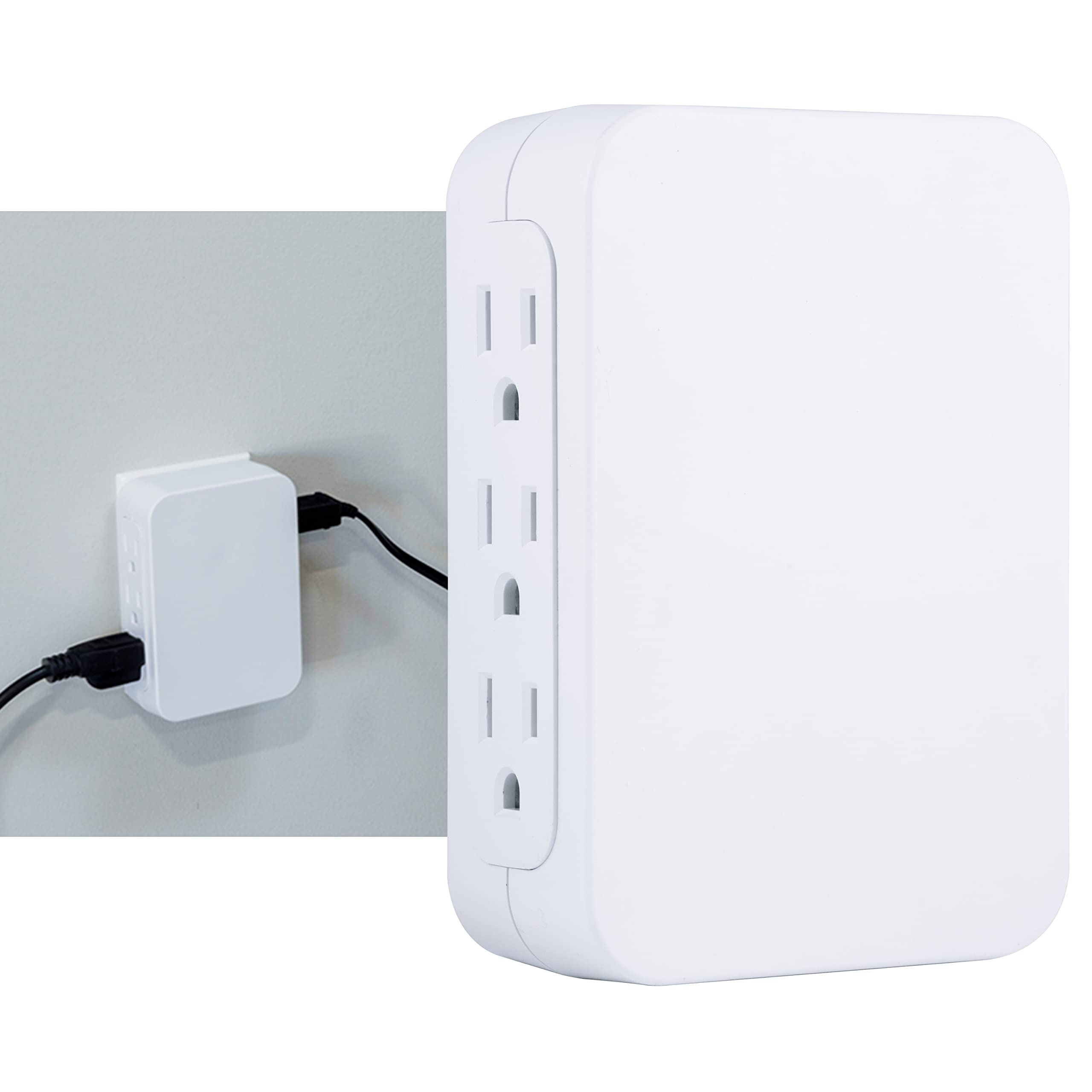 Foto 5 pulgar | Protector Contra Sobretensiones Ge Pro, 6 Salidas, 1200 Julios, Color Blanco - Venta Internacional.