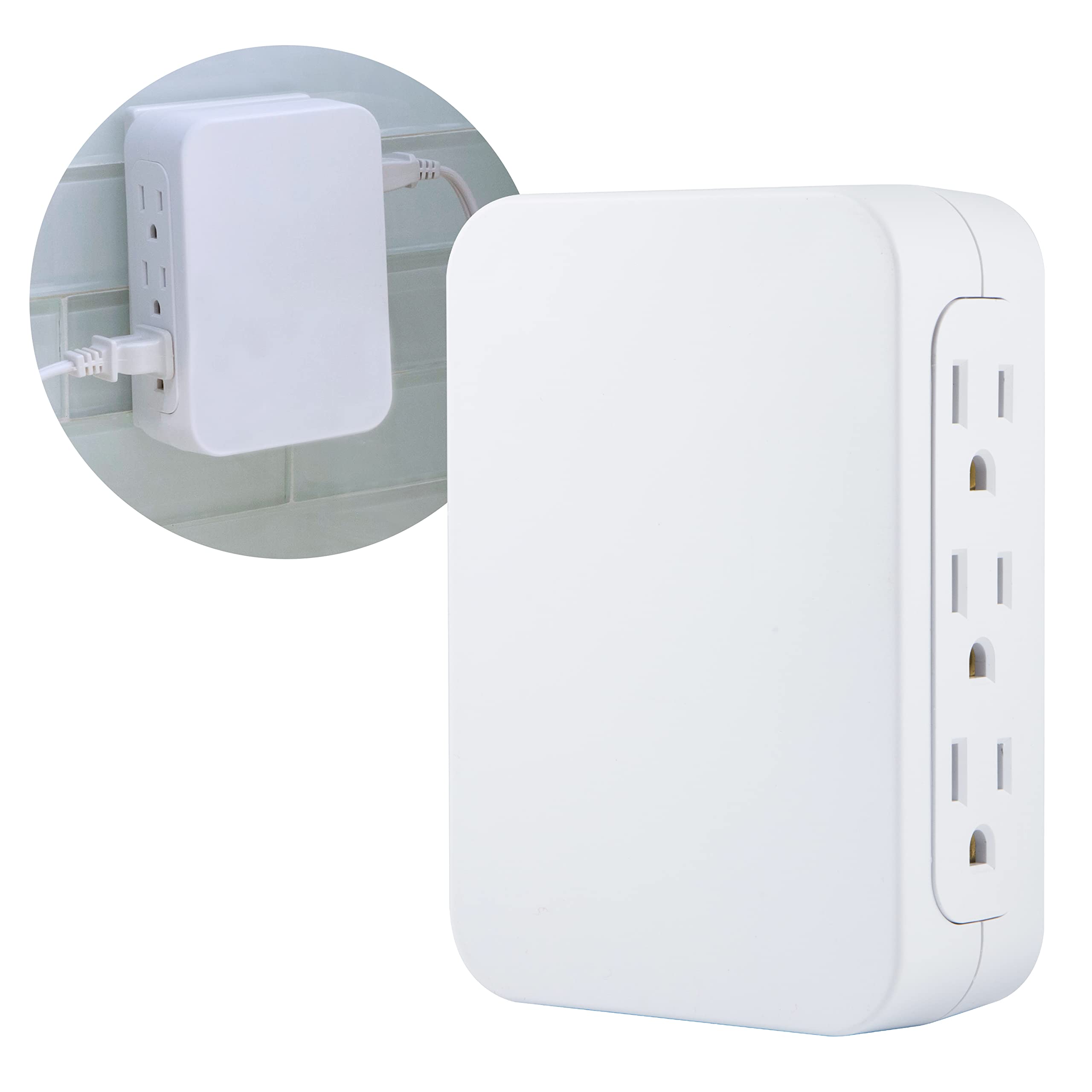 Foto 6 pulgar | Protector Contra Sobretensiones Ge Pro, 6 Salidas, 1200 Julios, Color Blanco - Venta Internacional.