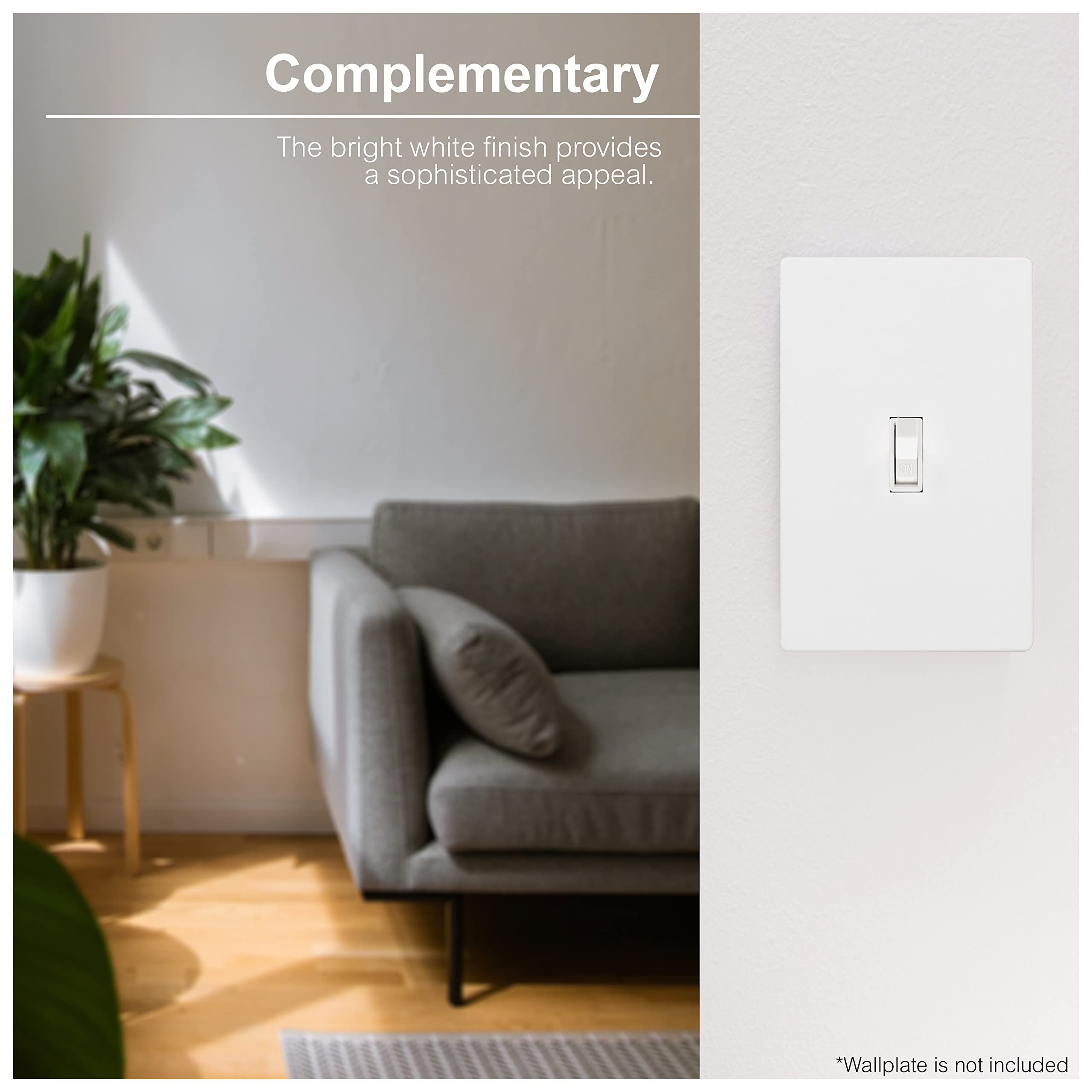 Foto 5 pulgar | Interruptor De Palanca Ge Heavy-duty Unipolar 20a/120 V Ac Blanco - Venta Internacional.