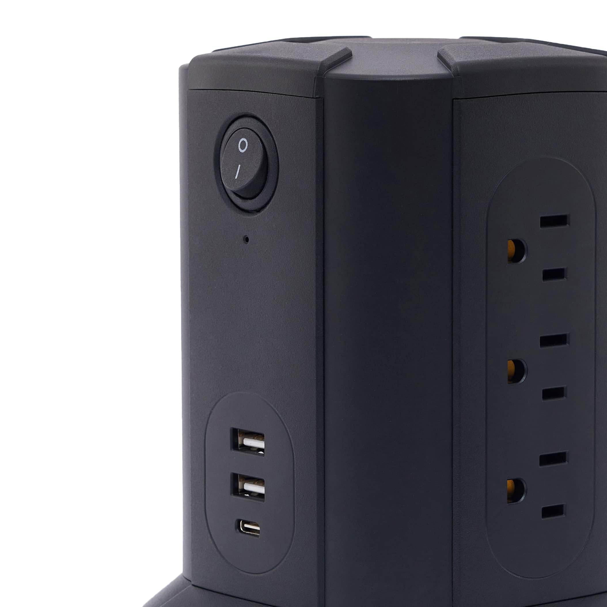 Foto 7 pulgar | Protector Contra Sobretensiones Power Strip Tower Amazon Basics De 9 Enchufes - Venta Internacional.