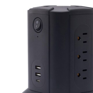 Foto 6 | Protector Contra Sobretensiones Power Strip Tower Amazon Basics De 9 Enchufes - Venta Internacional.