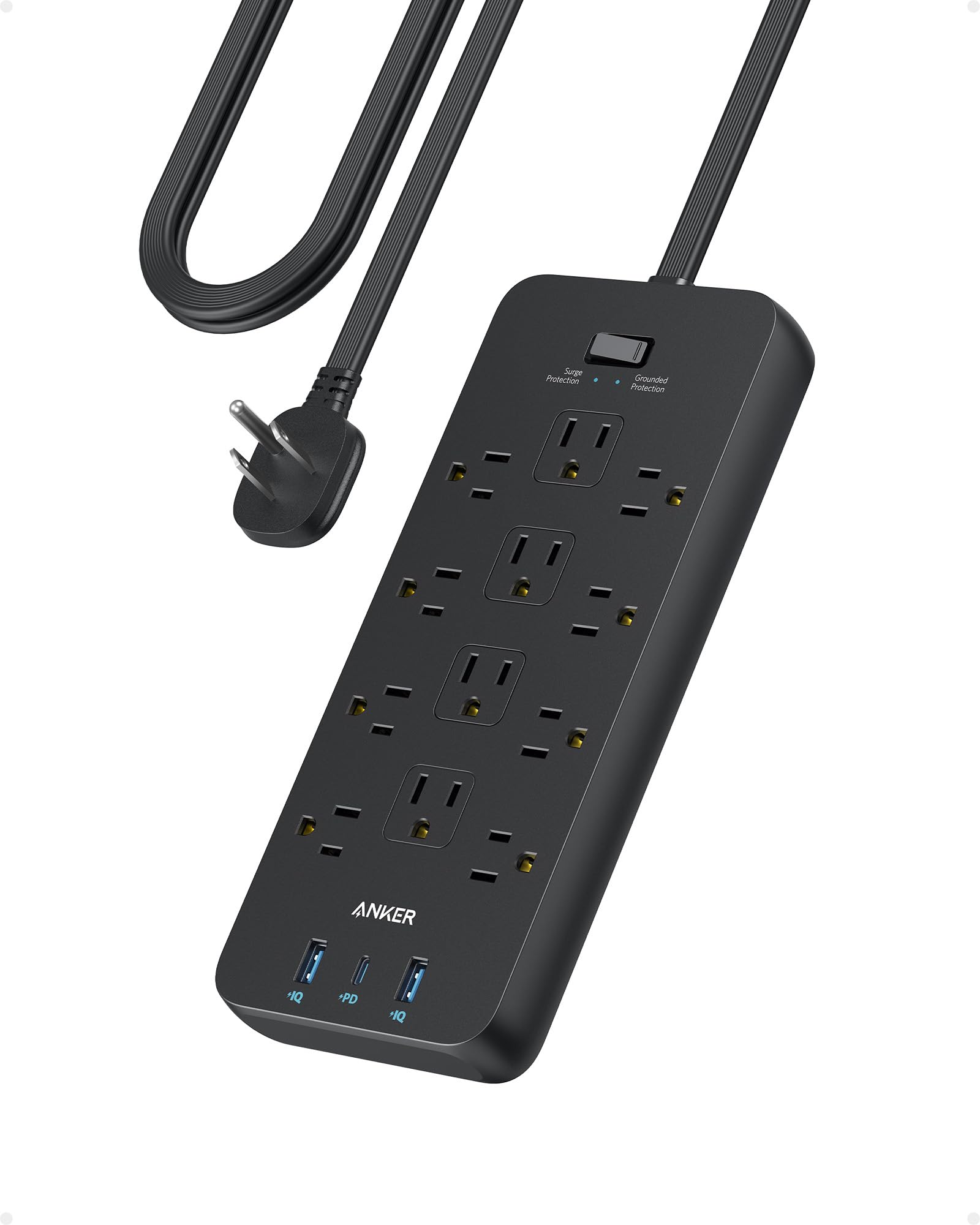 Foto 2 pulgar | Protector Contra Sobretensiones Power Strip Anker, 12 Tomas De Corriente Alterna, 1 Usb-c, 2 Usb - Venta Internacional.