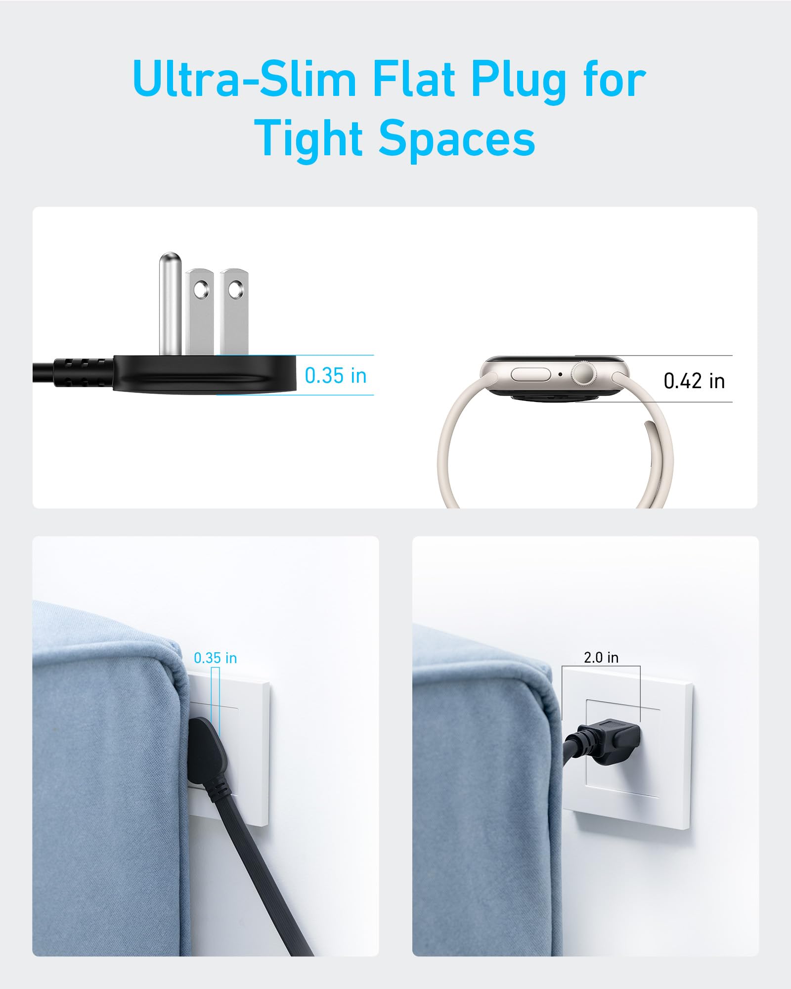 Foto 4 pulgar | Protector Contra Sobretensiones Power Strip Anker, 12 Tomas De Corriente Alterna, 1 Usb-c, 2 Usb - Venta Internacional.