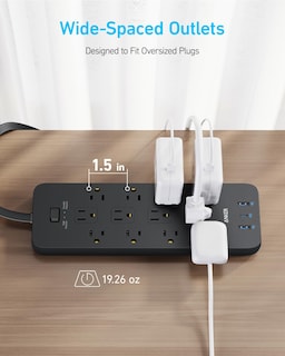 Foto 6 | Protector Contra Sobretensiones Power Strip Anker, 12 Tomas De Corriente Alterna, 1 Usb-c, 2 Usb - Venta Internacional.