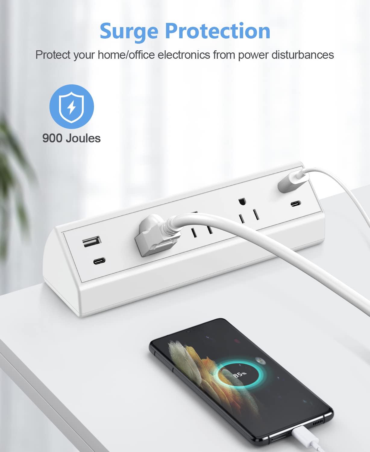 Foto 6 pulgar | Abrazadera De Escritorio Power Strip Jgstkcity Con 2 Usb C De 20 W Y 4 Usb - Venta Internacional.