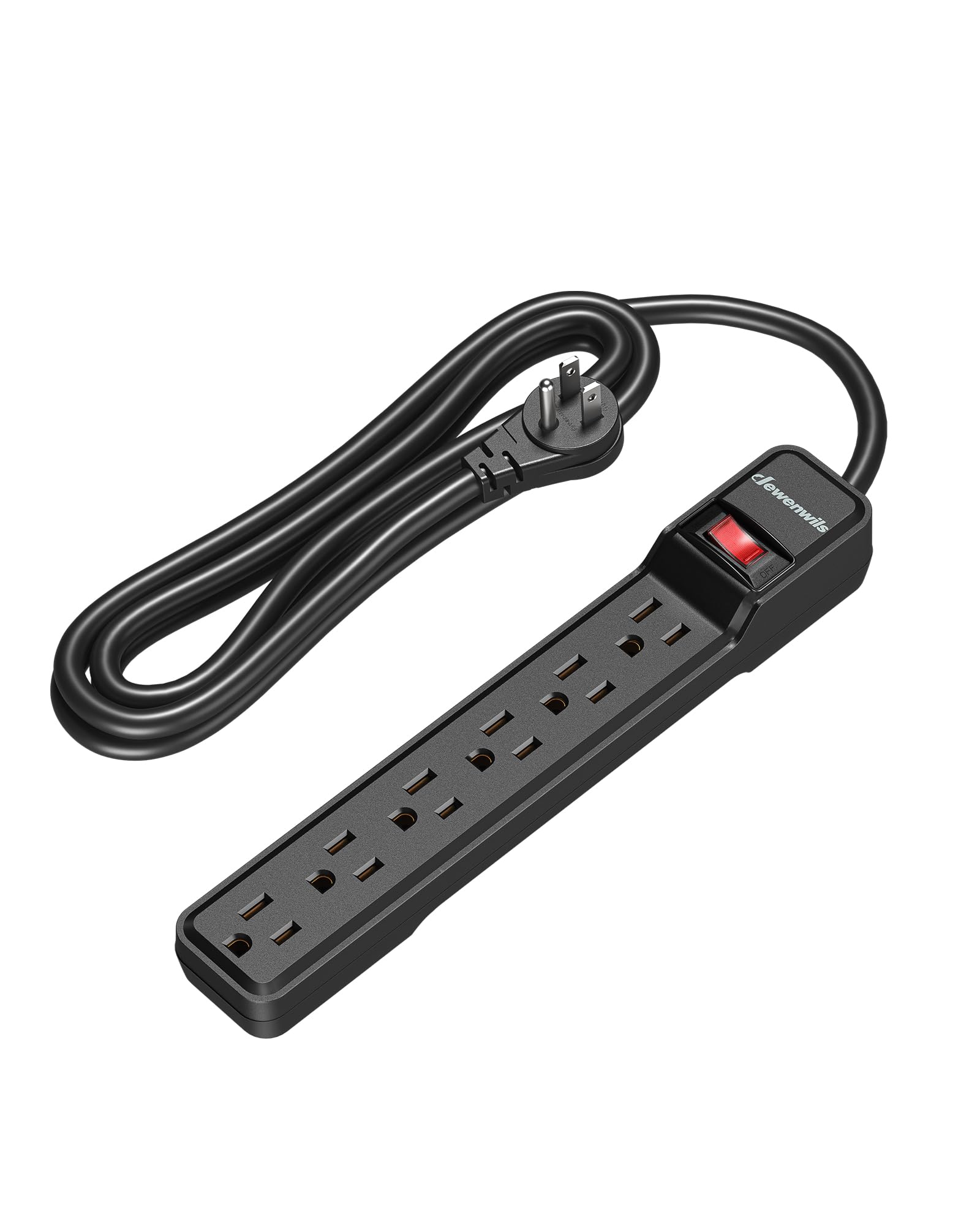 Protector Contra Sobretensiones Power Strip Dewenwils, 6 Salidas, 500j, 15 A - Venta Internacional.