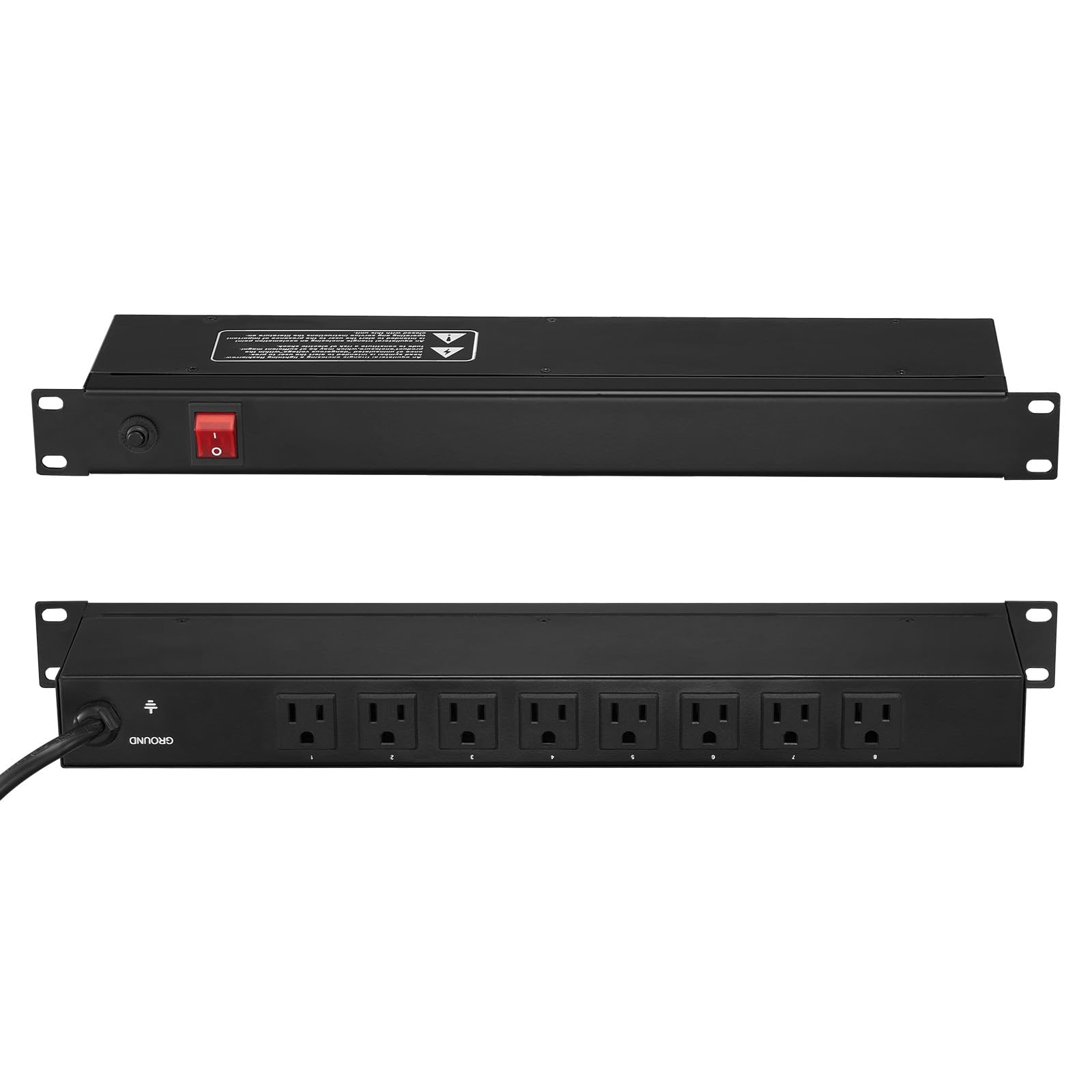 Foto 2 pulgar | Pdu Power Strip Vevor De 8 Salidas Y 1u Para Montaje En Rack Con Protección Contra Sobretensiones. - Venta Internacion
