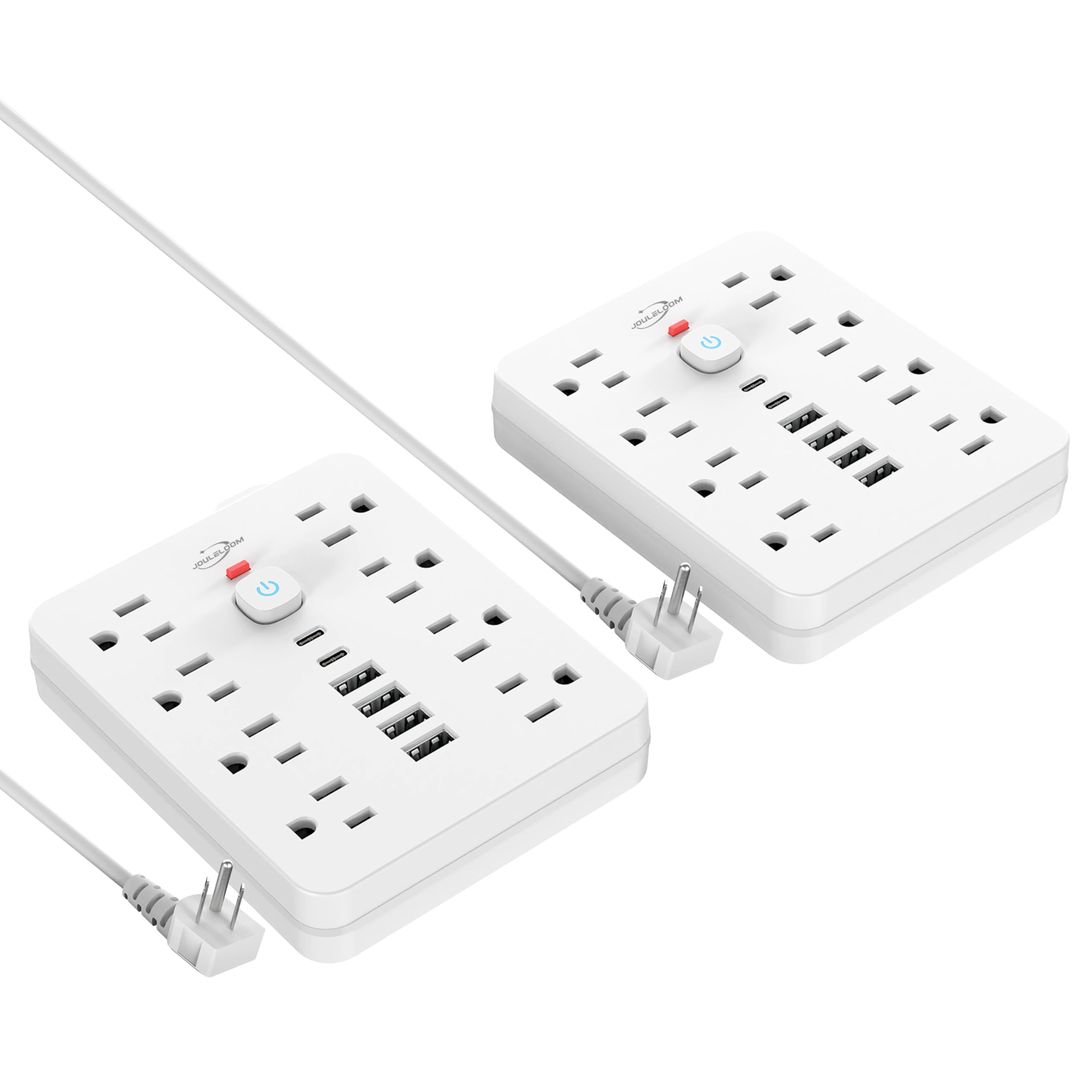 Protector Contra Sobretensiones Power Strip Jouleloom, 8 Salidas, 4 Usb, 2 Usb C - Venta Internacional.