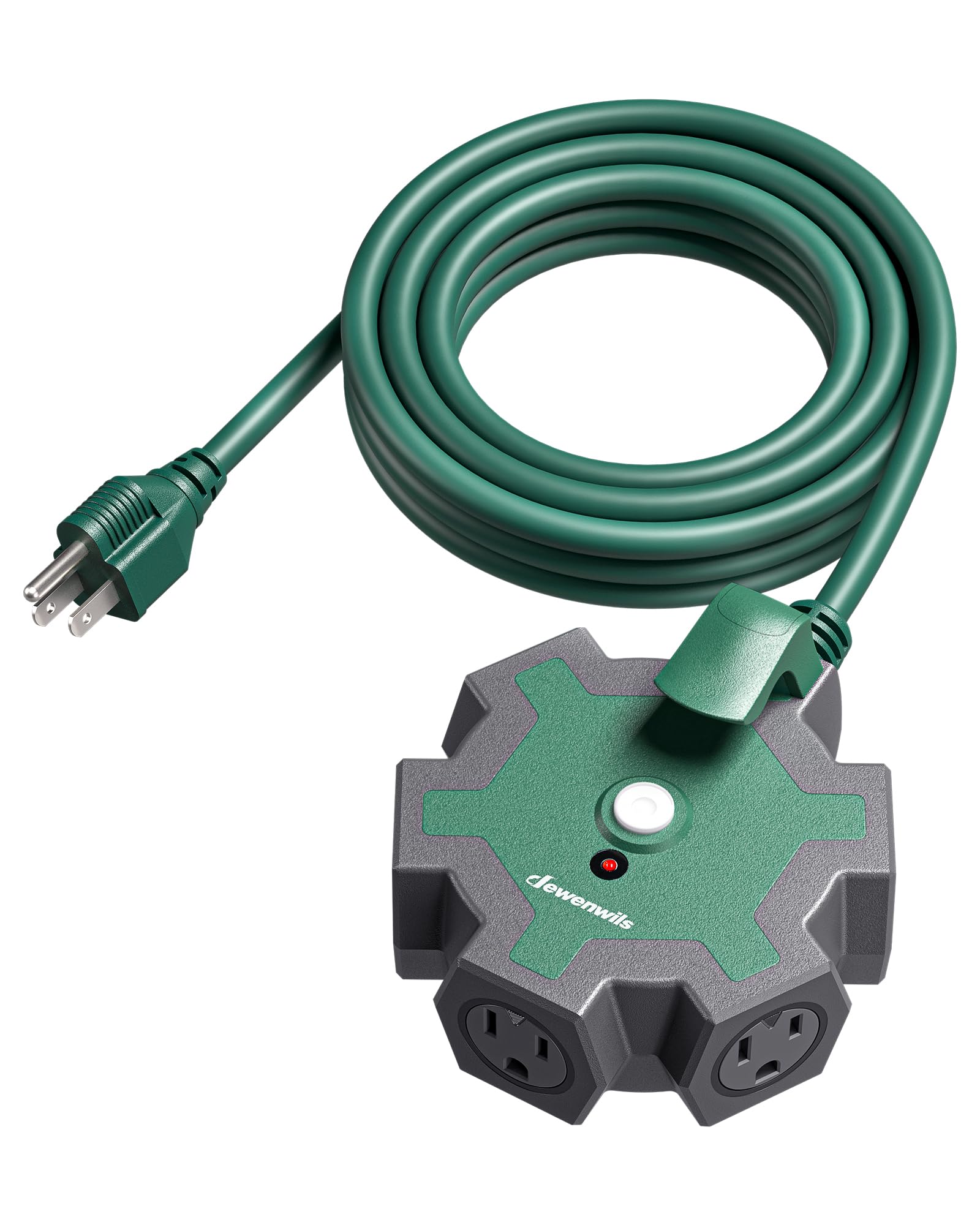 Power Strip Dewenwils Industrial De 5 Salidas Y 15 Pies Con Protección Contra Sobrecargas - Venta Internacional.