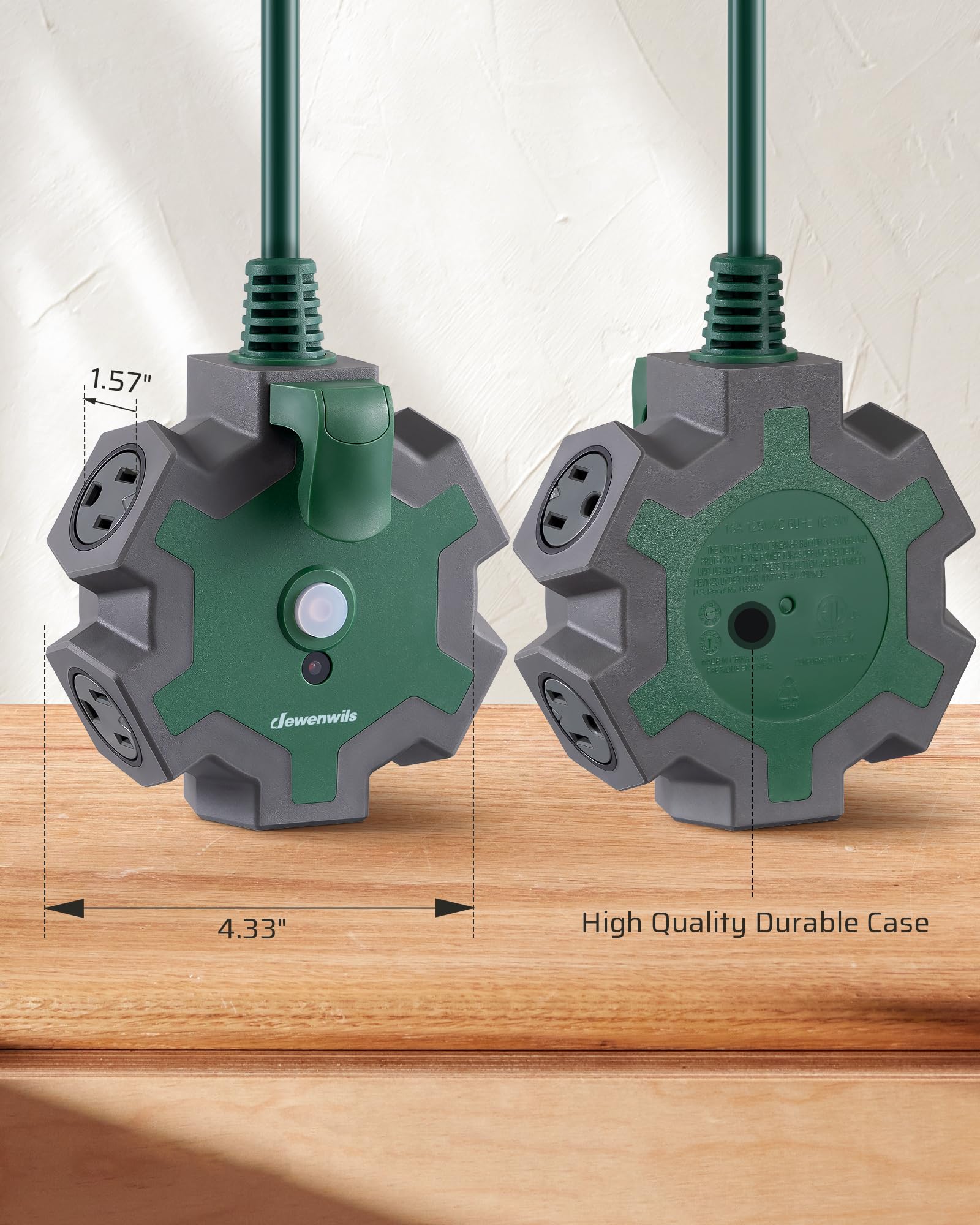 Foto 8 pulgar | Power Strip Dewenwils Industrial De 5 Salidas Y 15 Pies Con Protección Contra Sobrecargas - Venta Internacional.