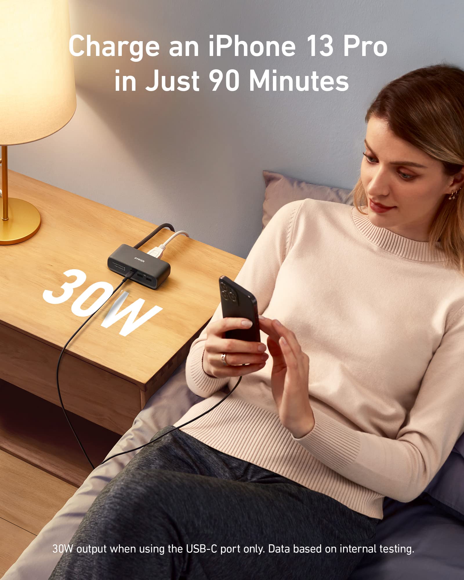 Foto 4 | Power Strip Anker 521 Con 3 Enchufes Y Cargador Usb C De 30 W - Venta Internacional.