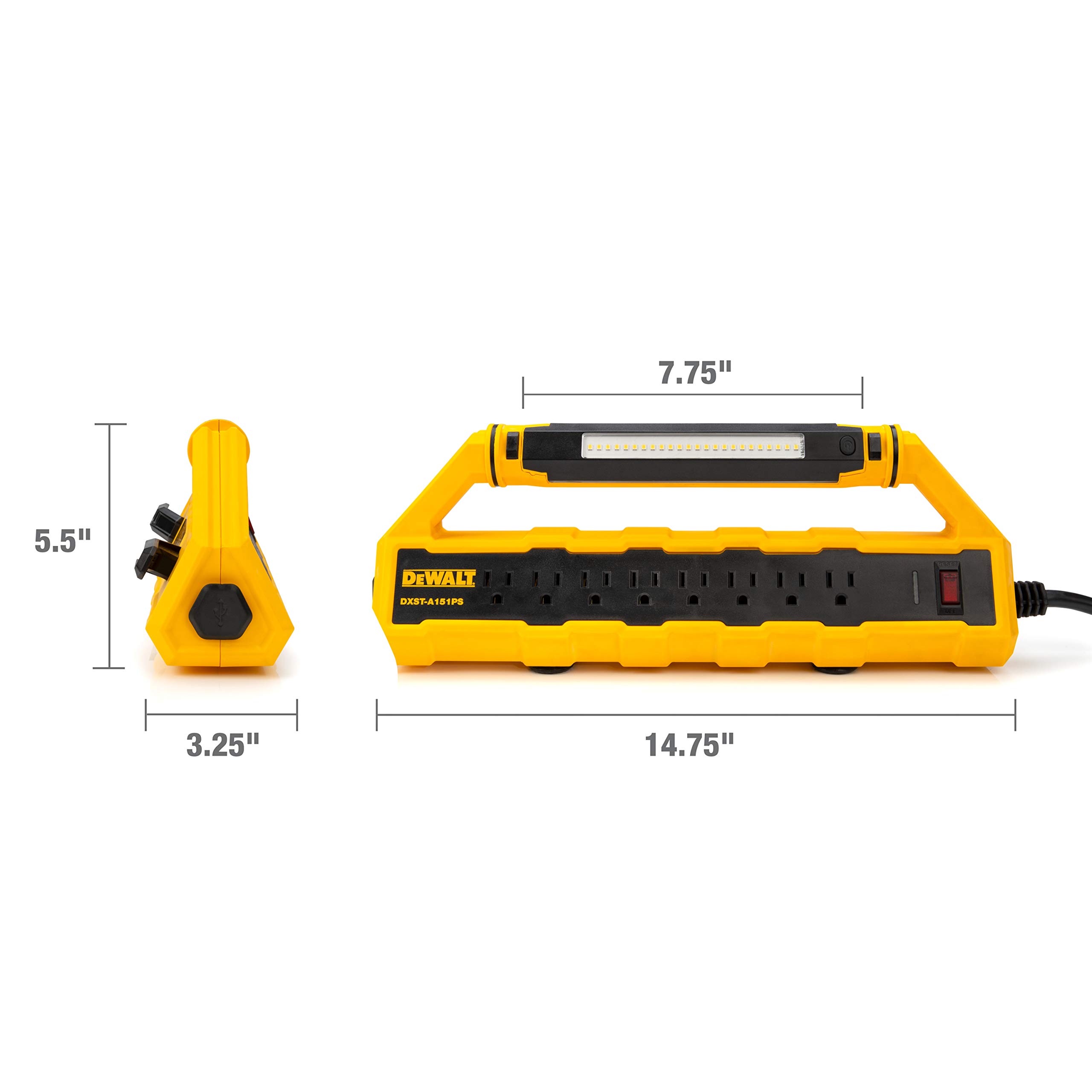 Foto 7 pulgar | Central Eléctrica Dewalt Dxsta151ps 15a Gfci Con Luz De Trabajo - Venta Internacional.