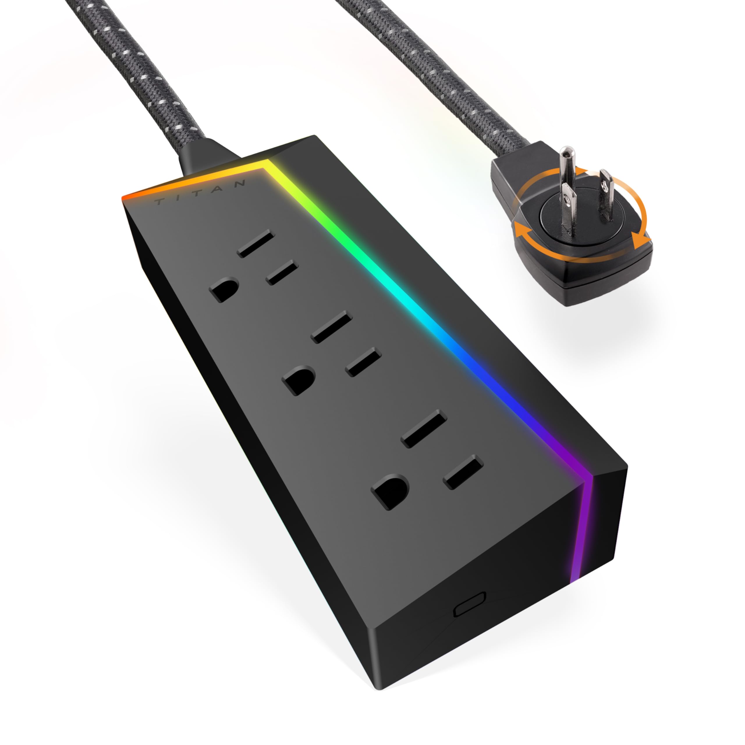 Protector Contra Sobretensiones Power Strip Titan Surge 3 Outlet 240v 60046 - Venta Internacional.