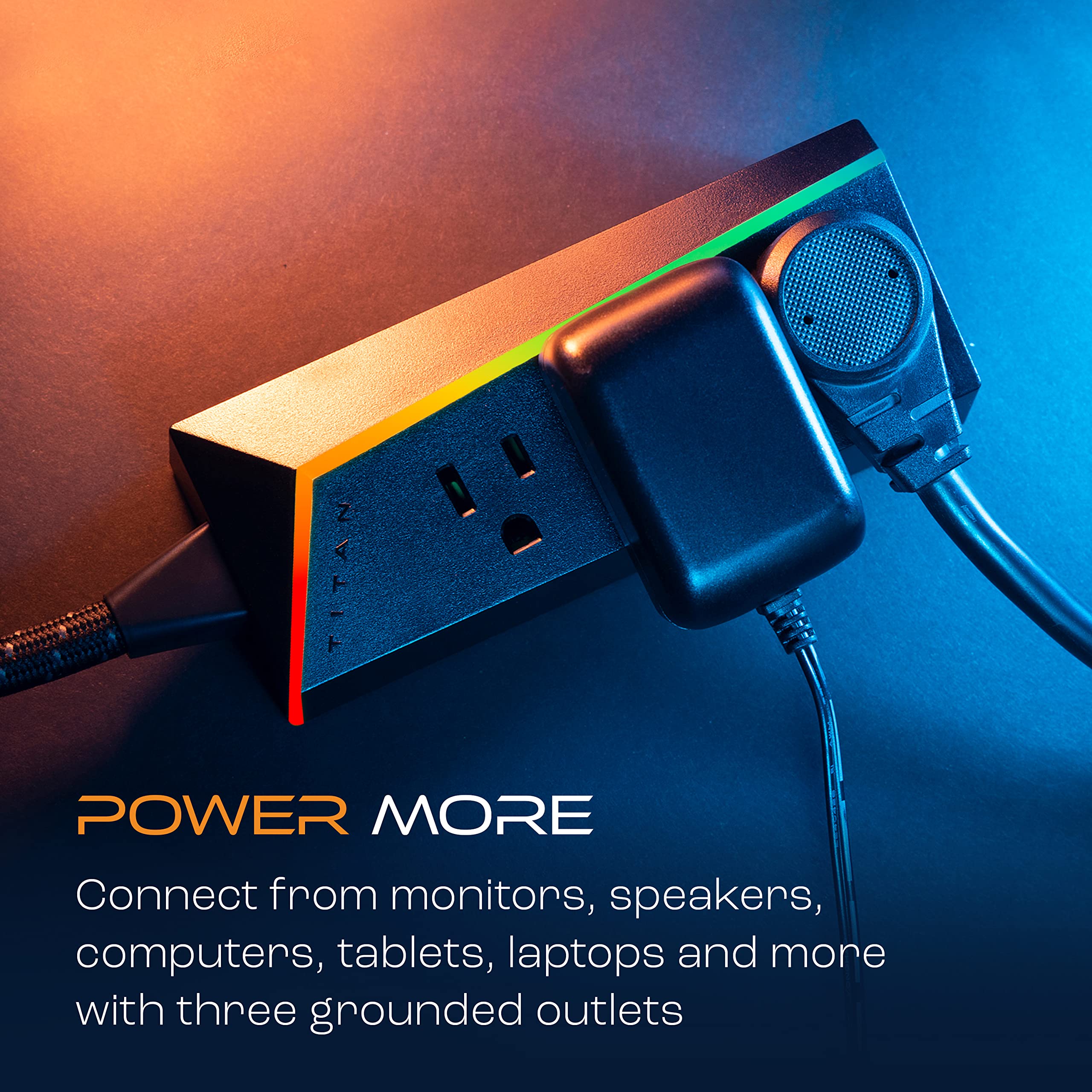 Foto 5 pulgar | Protector Contra Sobretensiones Power Strip Titan Surge 3 Outlet 240v 60046 - Venta Internacional.
