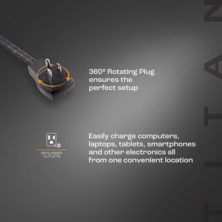 Foto 5 | Protector Contra Sobretensiones Power Strip Titan Surge 3 Outlet 240v 60046 - Venta Internacional.