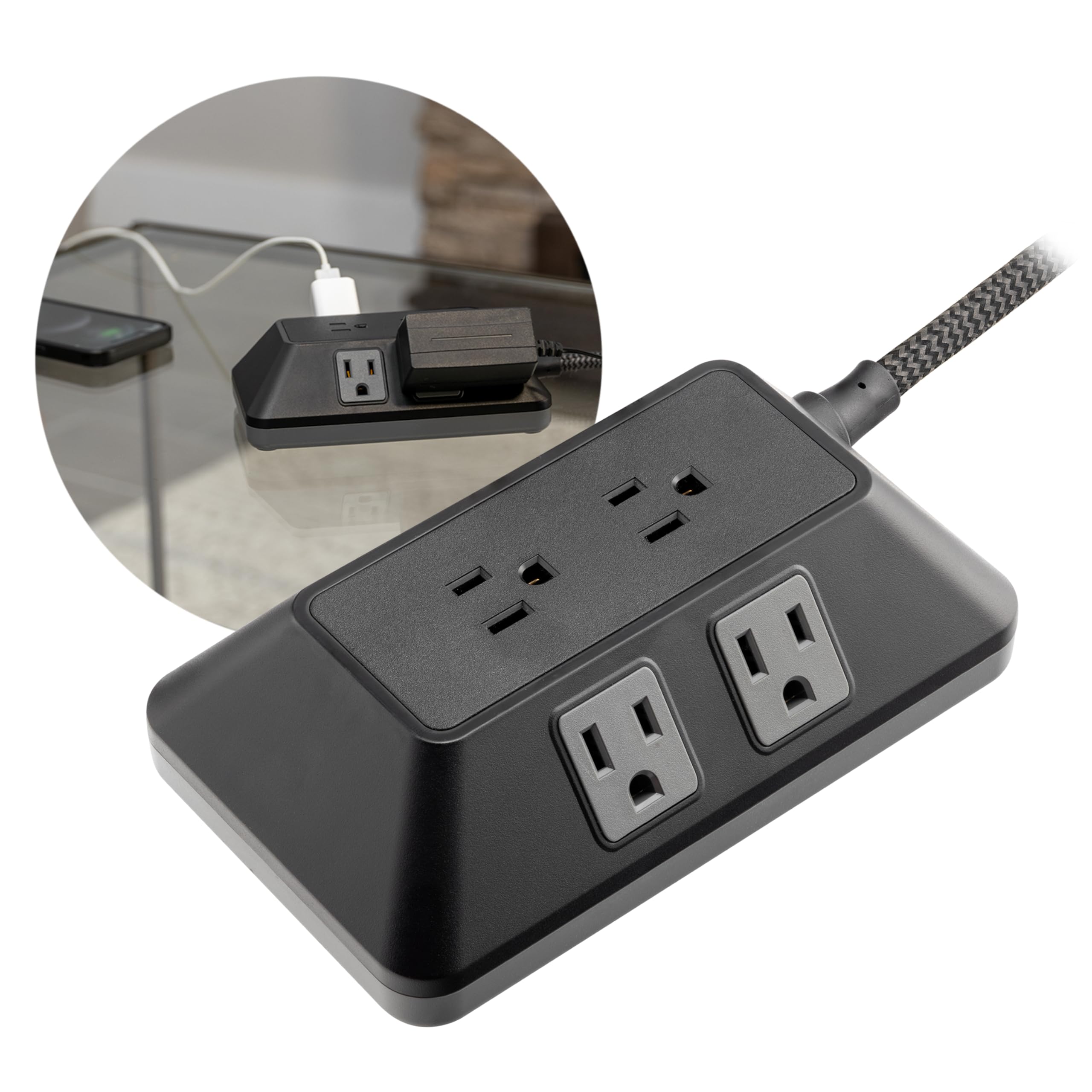 Foto 3 pulgar | Protector Contra Sobretensiones Ge De 6 Salidas Con Cable Trenzado 560j De 6 Pies, Negro - Venta Internacional.
