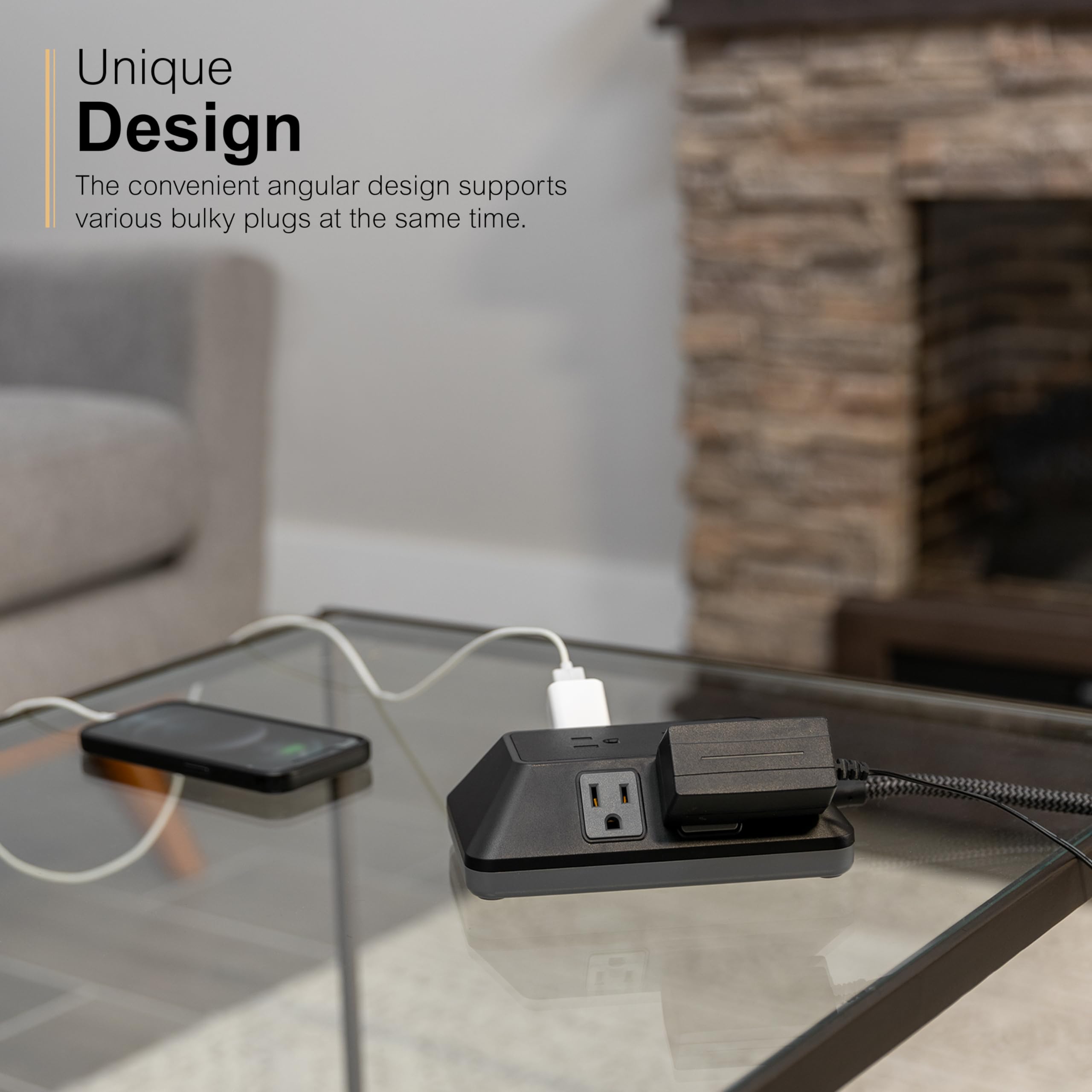 Foto 6 pulgar | Protector Contra Sobretensiones Ge De 6 Salidas Con Cable Trenzado 560j De 6 Pies, Negro - Venta Internacional.