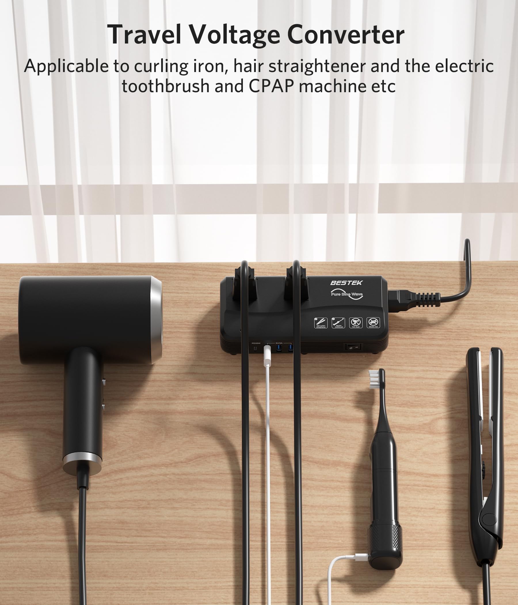 Foto 4 pulgar | [convertidor De Voltaje] Bestek 600 W 220 V A 110 V Con Puerto Pd35w - Venta Internacional.