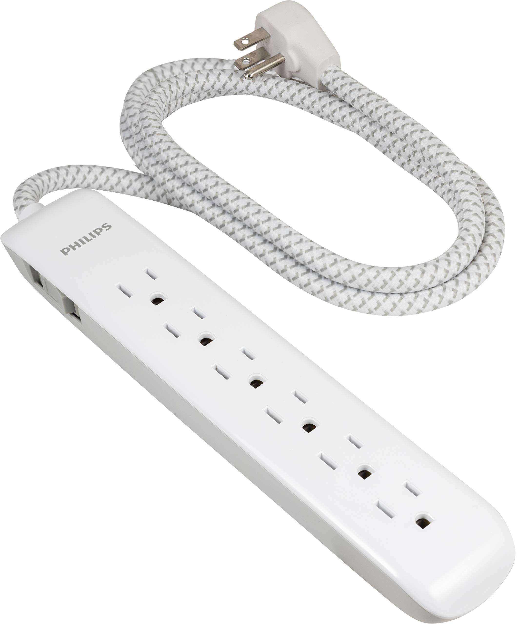 Foto 2 | Protector Contra Sobretensiones Power Strip Philips, 6 Salidas 1080j, 6 Pies - Venta Internacional.
