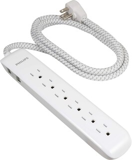 Foto 2 | Protector Contra Sobretensiones Power Strip Philips, 6 Salidas 1080j, 6 Pies - Venta Internacional.