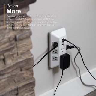 Foto 6 | Protector Contra Sobretensiones Ge De 8 Salidas Con Usb 2.1 A Y Usb-c 30 W 2000j - Venta Internacional.