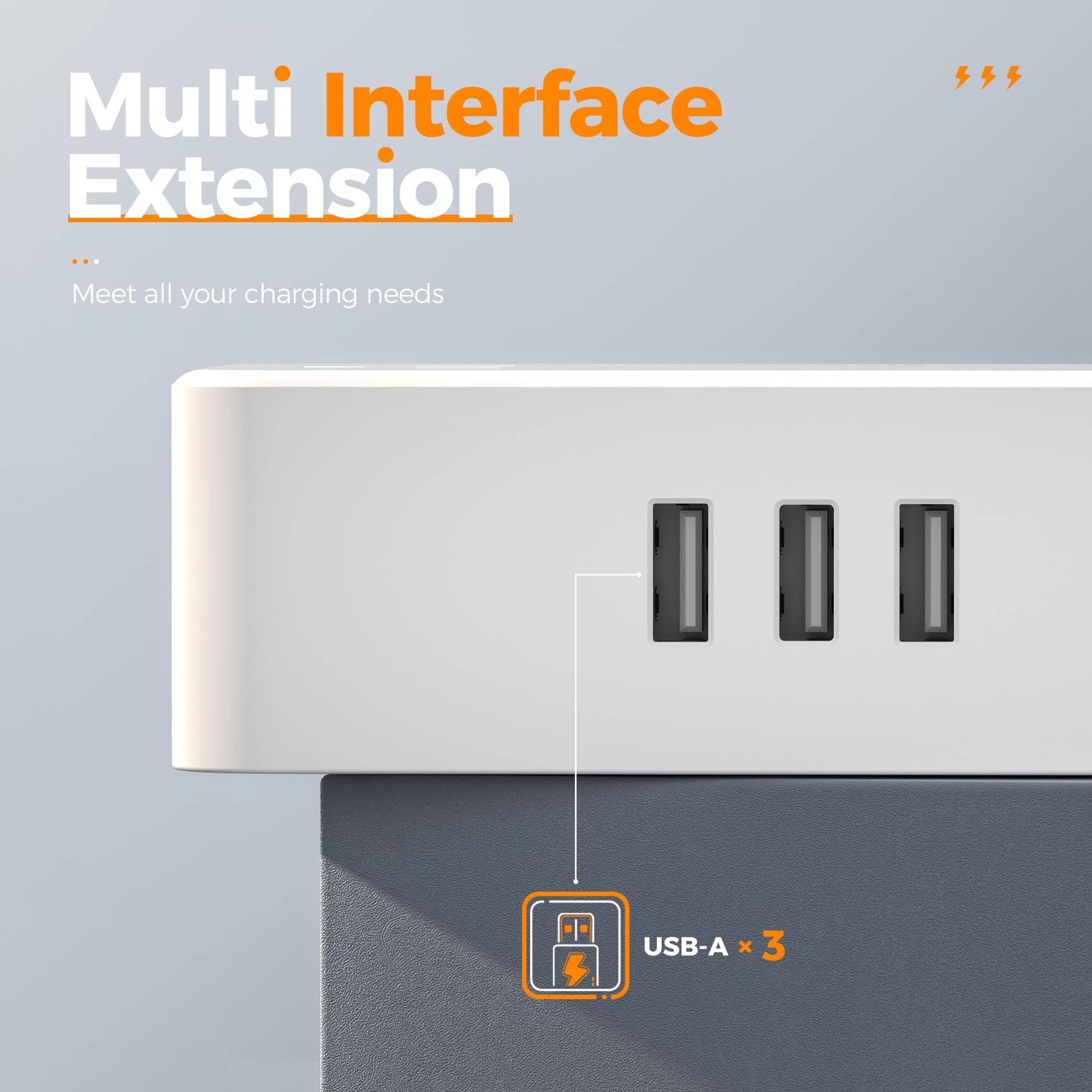 Foto 5 pulgar | Regleta De Alimentación Con Protector Contra Sobretensiones Tessan 7 En 1 Con 4 Salidas Y 3 Usb - Venta Internacional.