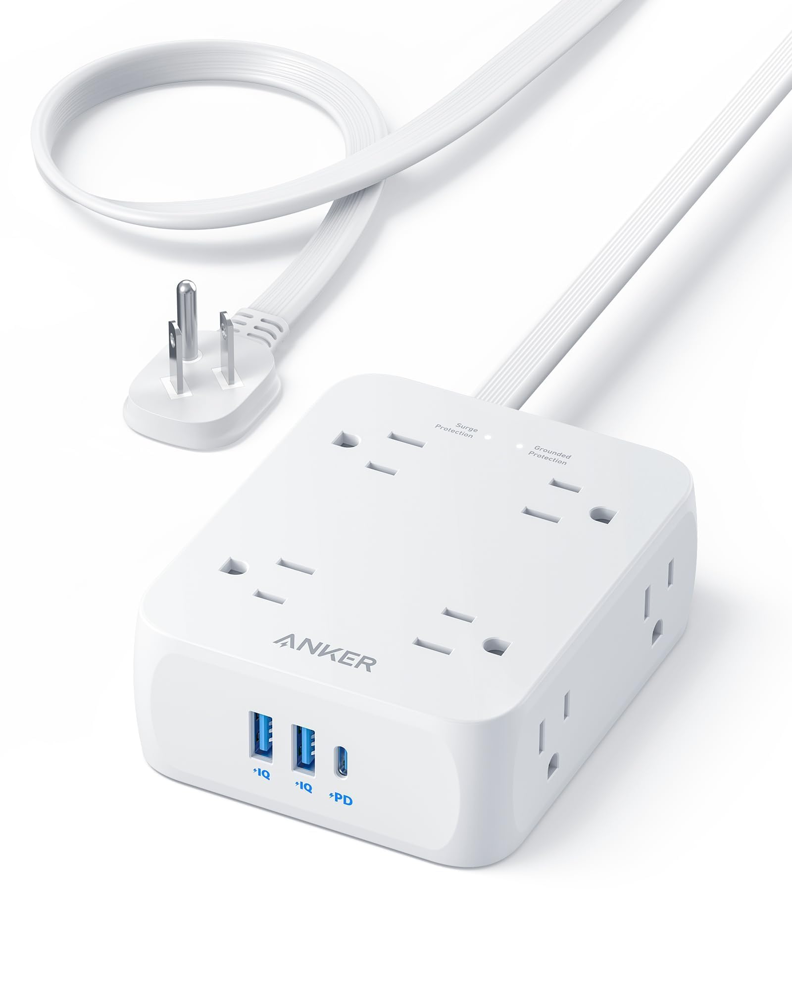 Foto 2 pulgar | Protector Contra Sobretensiones Power Strip Anker, 8 Salidas, 2 Usb A, 1 Usb C - Venta Internacional.