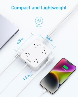 Foto 5 | Protector Contra Sobretensiones Power Strip Anker, 8 Salidas, 2 Usb A, 1 Usb C - Venta Internacional.